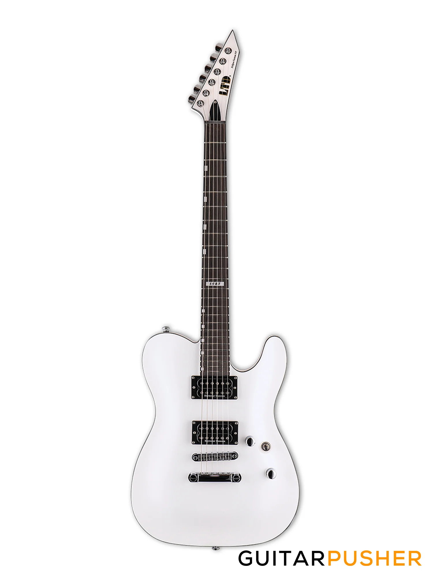 LTD Eclipse NT '87 T-Style HH Electric Guitar w/ Seymour Duncan '59/JB Humbucker Pickups - Pearl White - Image 2