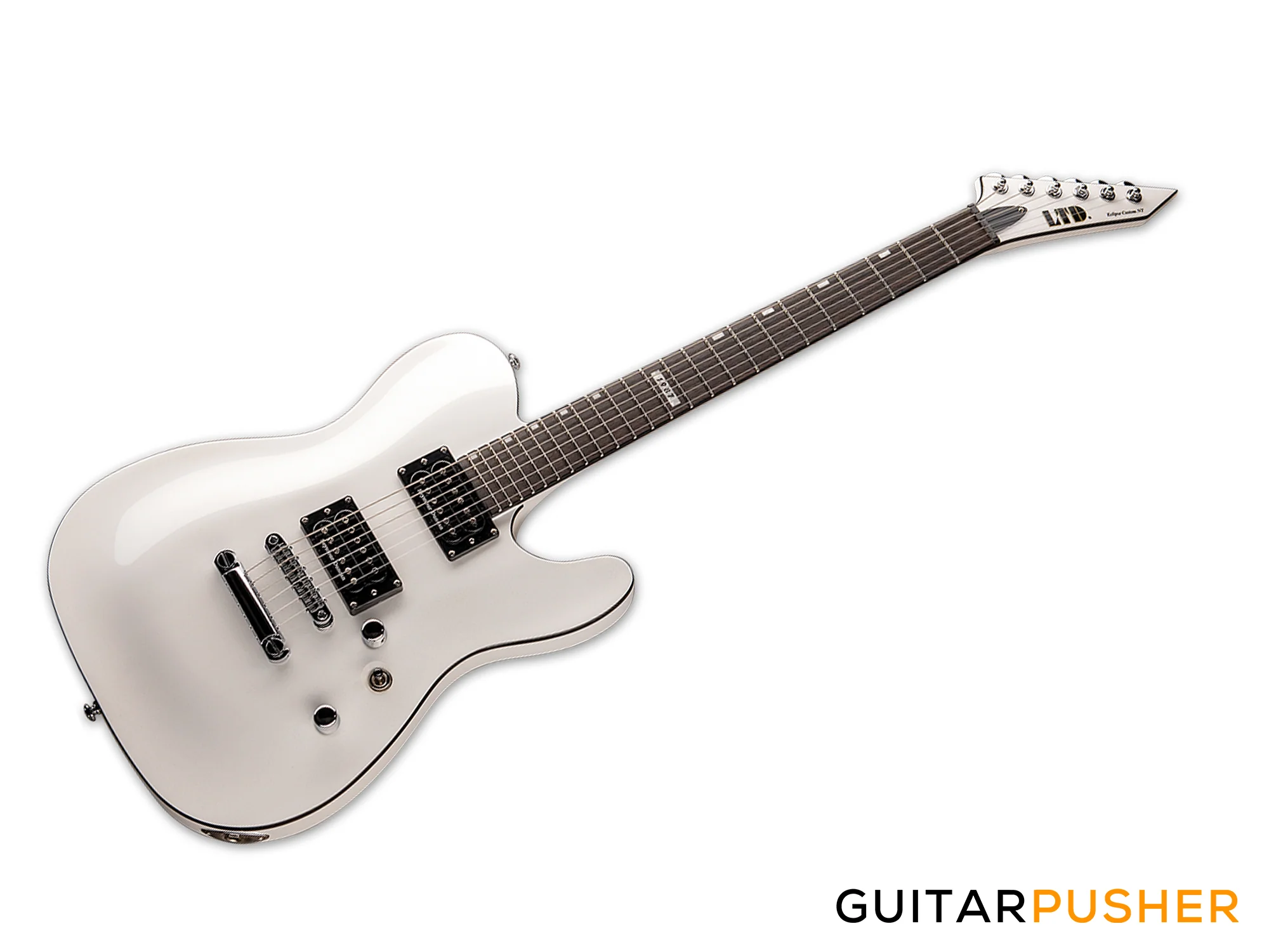 LTD Eclipse NT '87 T-Style HH Electric Guitar w/ Seymour Duncan '59/JB Humbucker Pickups - Pearl White - Image 4