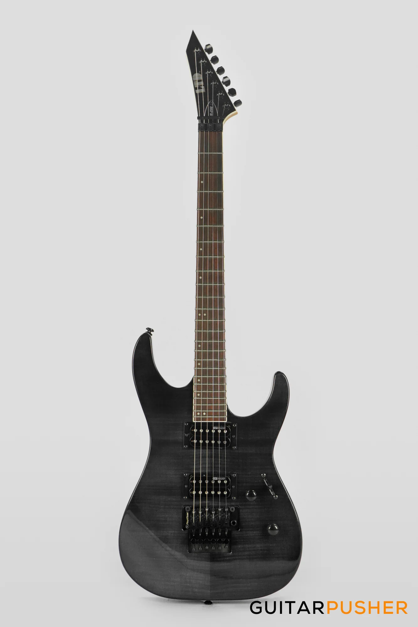 LTD M-200FM Modern Electric Guitar - See Thru Black - Image 2
