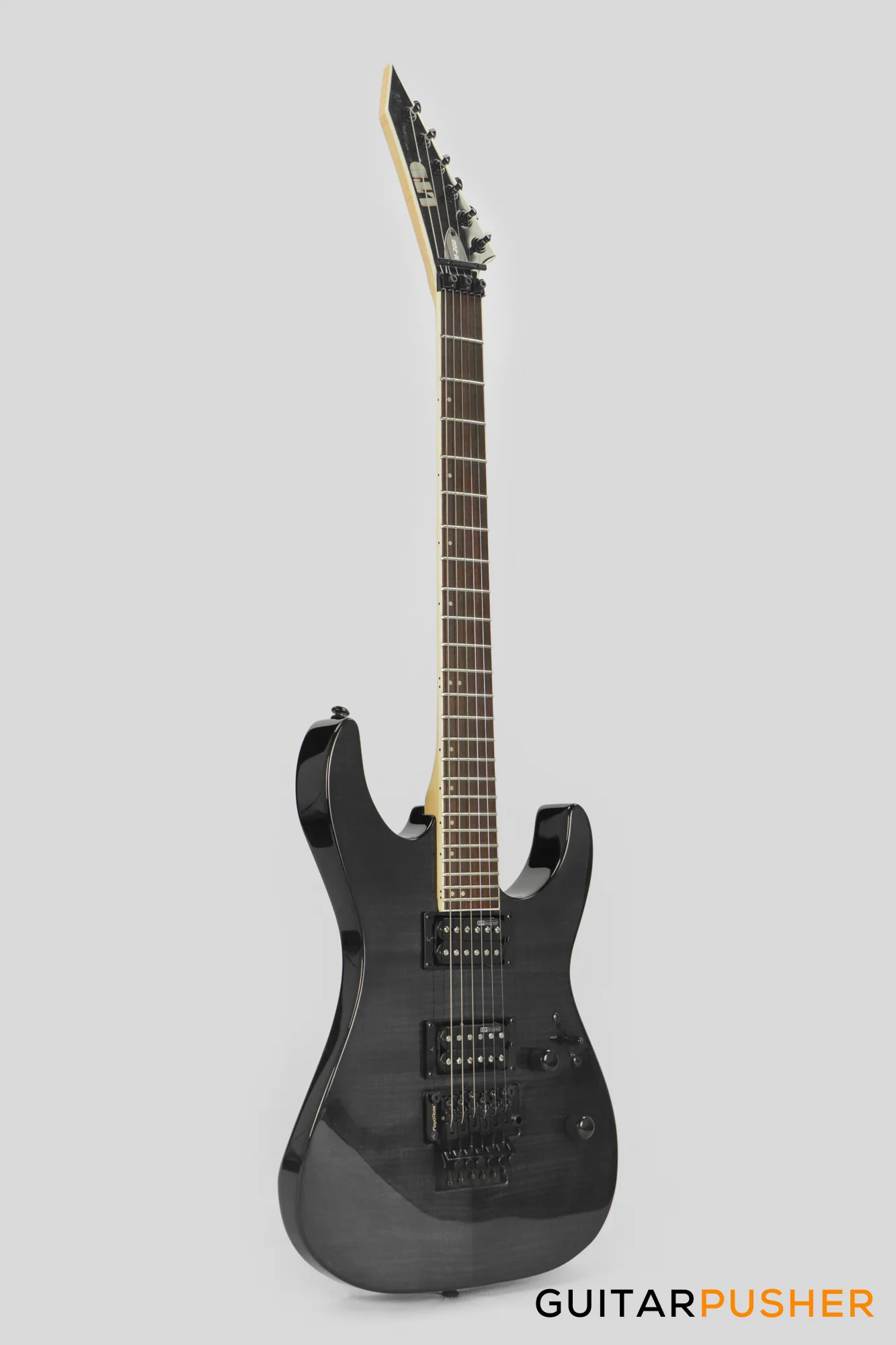 LTD M-200FM Modern Electric Guitar - See Thru Black - Image 3
