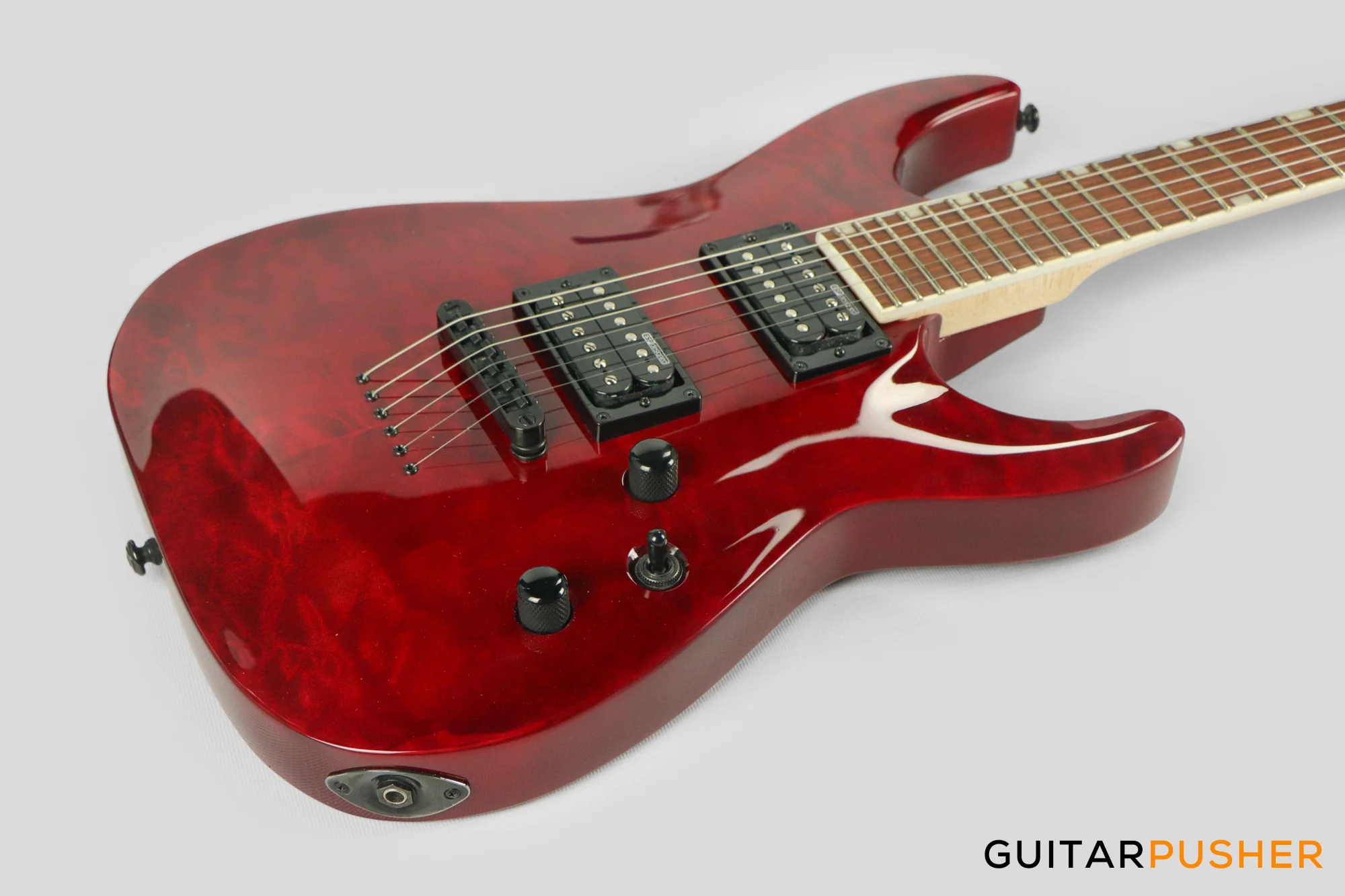 LTD MH-200QM NT Modern Electric Guitar - See Thru Black Cherry - Image 10
