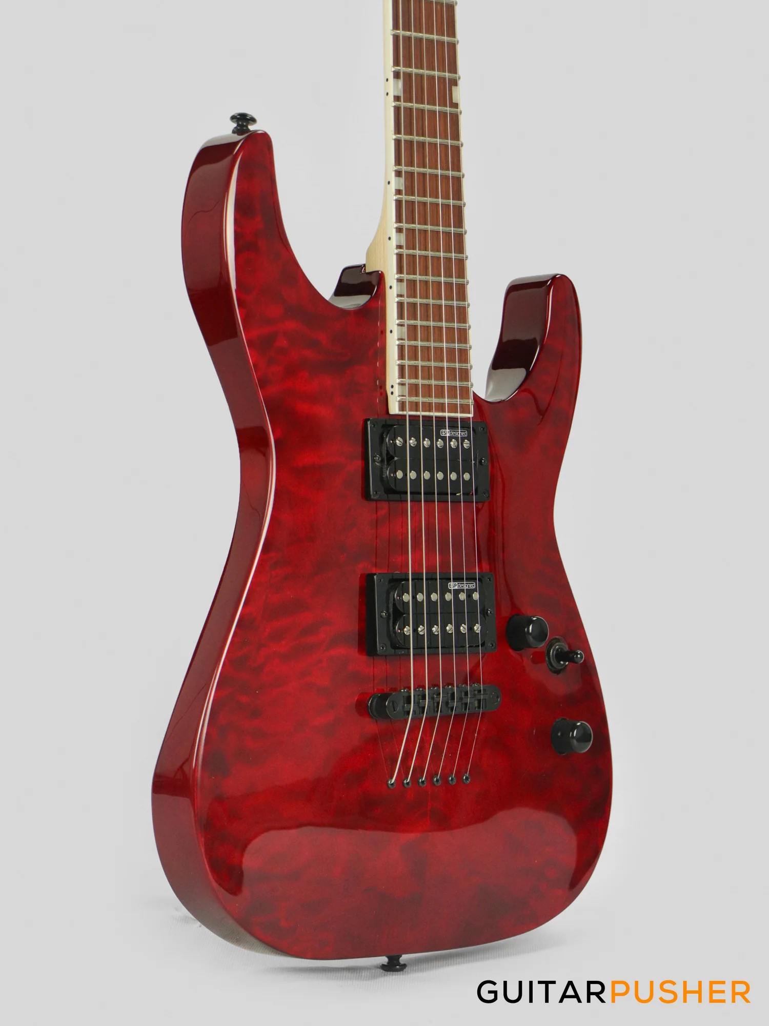 LTD MH-200QM NT Modern Electric Guitar - See Thru Black Cherry - Image 4