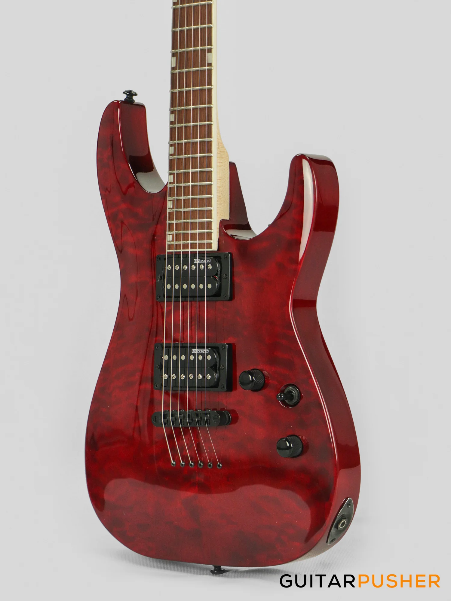 LTD MH-200QM NT Modern Electric Guitar - See Thru Black Cherry - Image 7