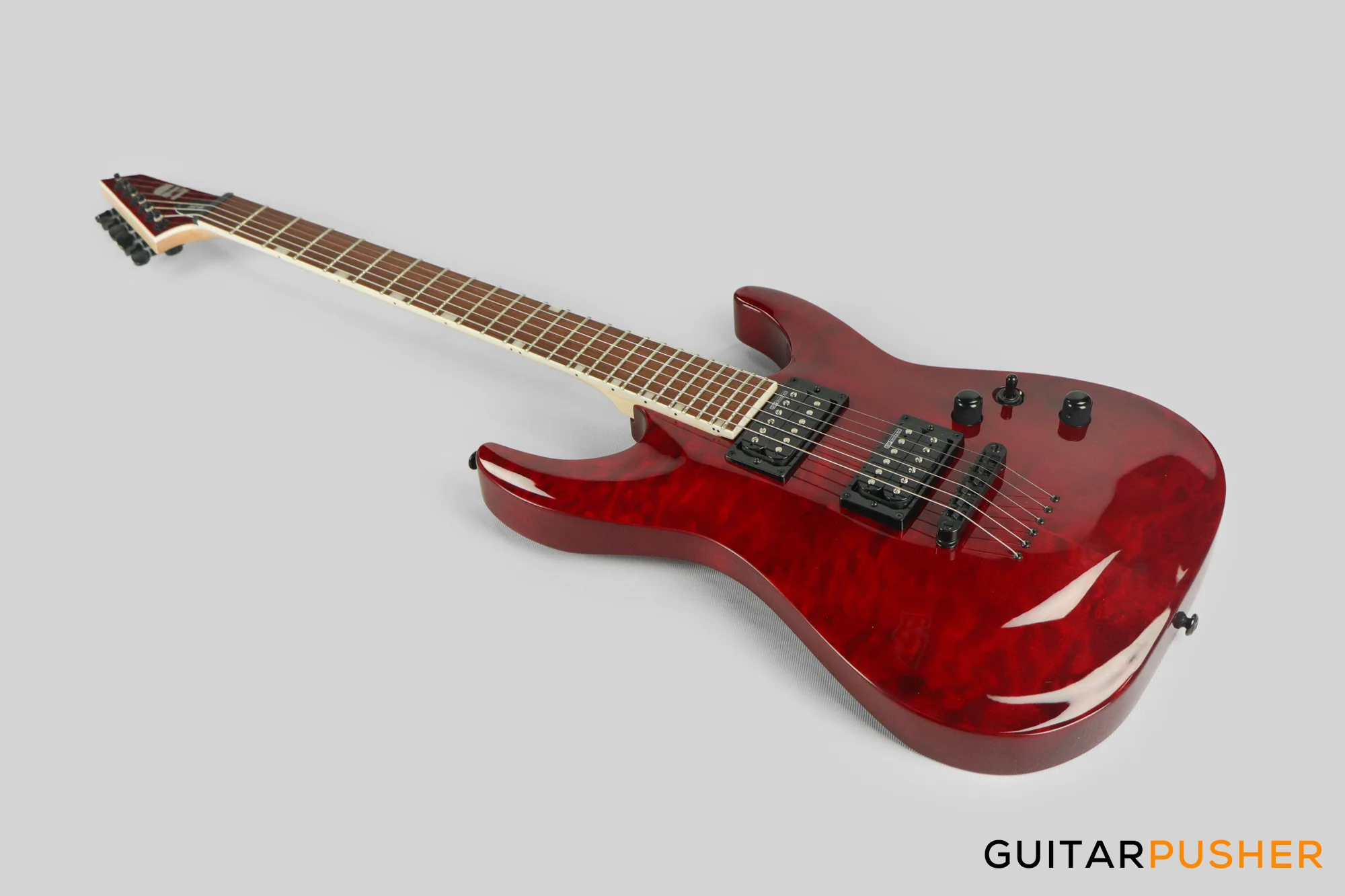 LTD MH-200QM NT Modern Electric Guitar - See Thru Black Cherry - Image 8