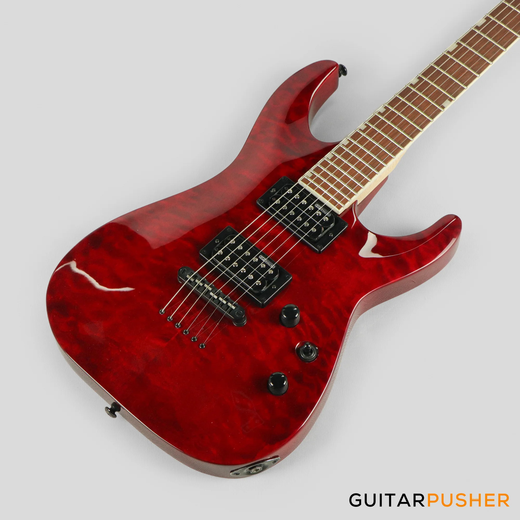 LTD MH-200QM NT Modern Electric Guitar - See Thru Black Cherry - Image 9