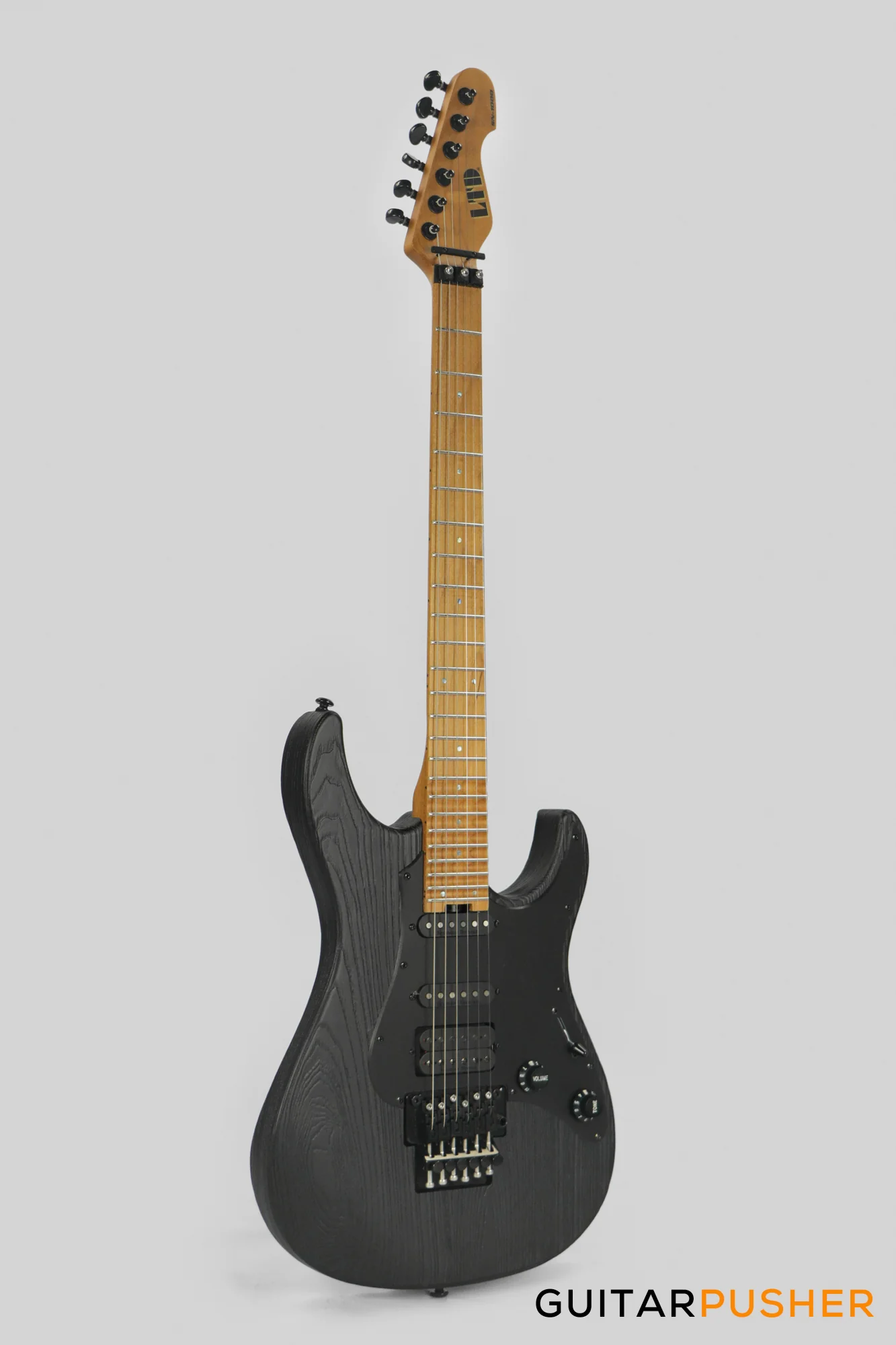 LTD SN-1000FR S-Style HSS Electric Guitar w/ Seymour Duncan Hot Strat Single Coil Pickups/Pegasus Humbucker Pickup & Floyd Rose 1000SE - Black Blast - Image 3