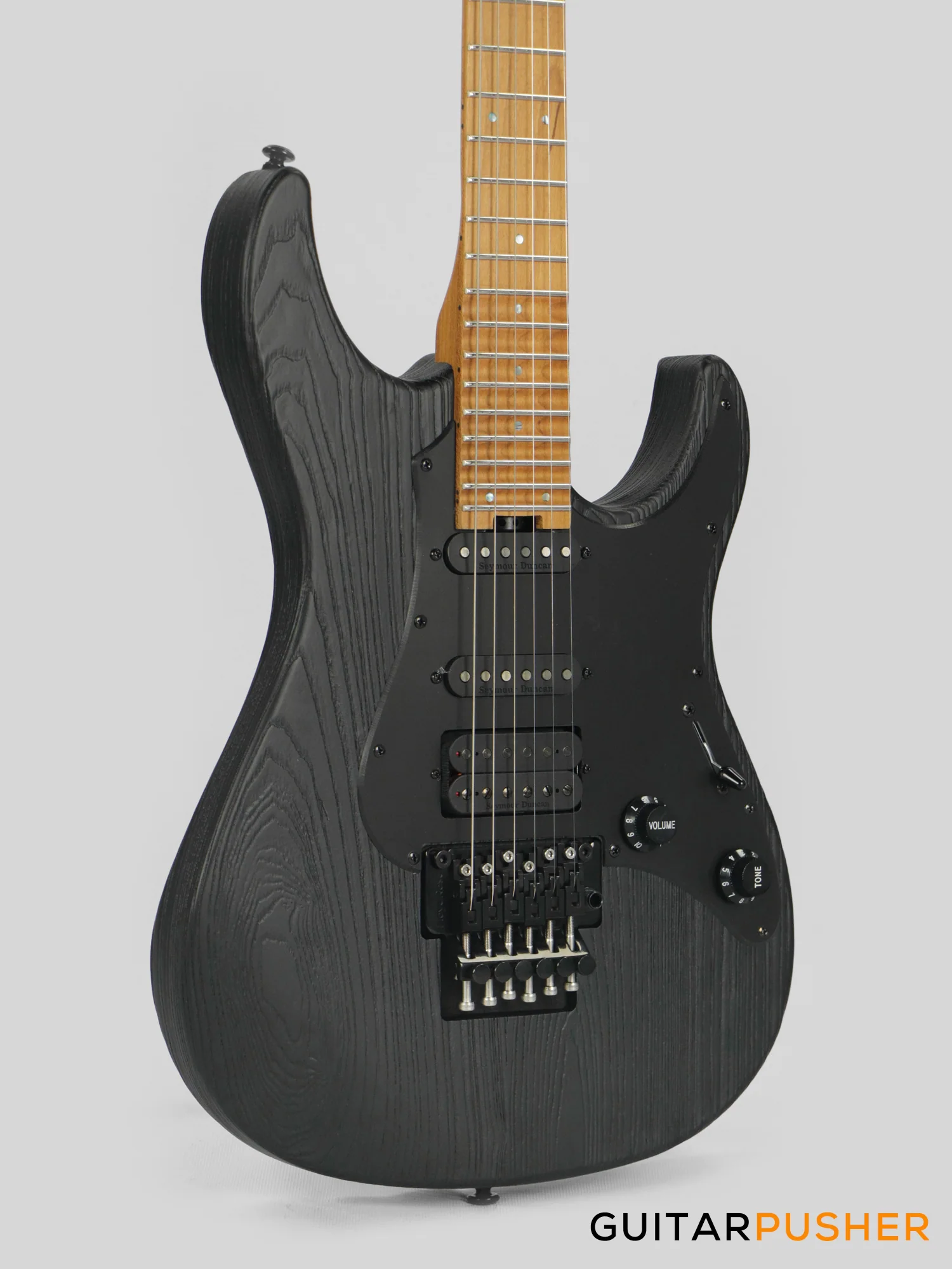 LTD SN-1000FR S-Style HSS Electric Guitar w/ Seymour Duncan Hot Strat Single Coil Pickups/Pegasus Humbucker Pickup & Floyd Rose 1000SE - Black Blast - Image 4