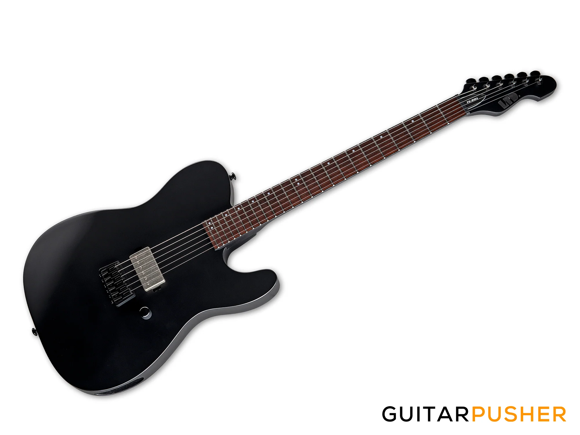 LTD TE-201 T-Style H Electric Guitar - Black Satin - Image 4