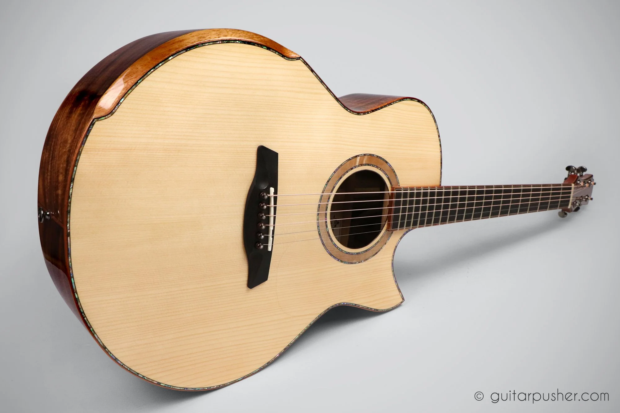 Maestro Custom Raffles All Solid Small Jumbo Acoustic Guitar Adirondack Spruce / Koa - Image 28