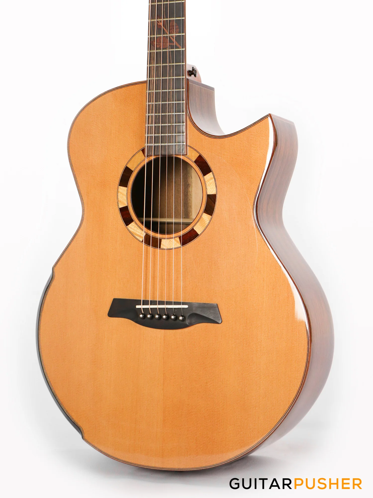 Maestro Custom Series Raffles-OV CSB All-Solid Wood Sitka Spruce/African Ovangkol Acoustic Guitar - Image 11