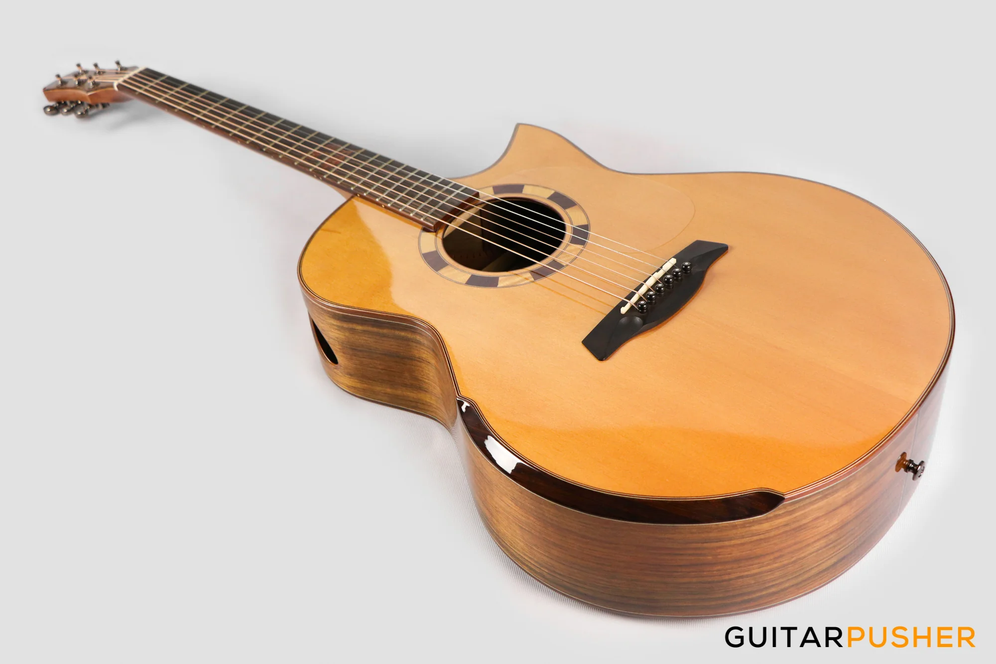Maestro Custom Series Raffles-OV CSB All-Solid Wood Sitka Spruce/African Ovangkol Acoustic Guitar - Image 12
