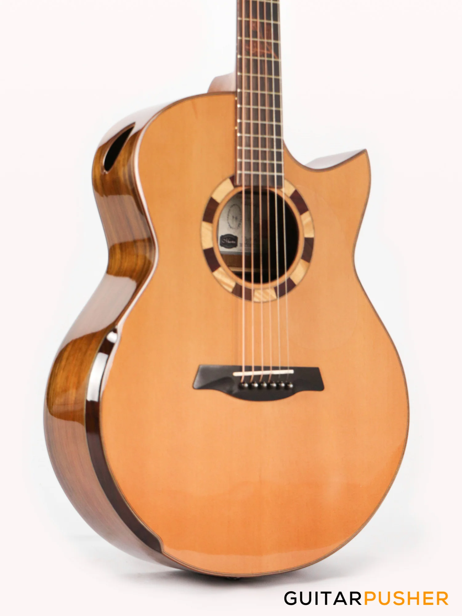 Maestro Custom Series Raffles-OV CSB All-Solid Wood Sitka Spruce/African Ovangkol Acoustic Guitar - Image 6