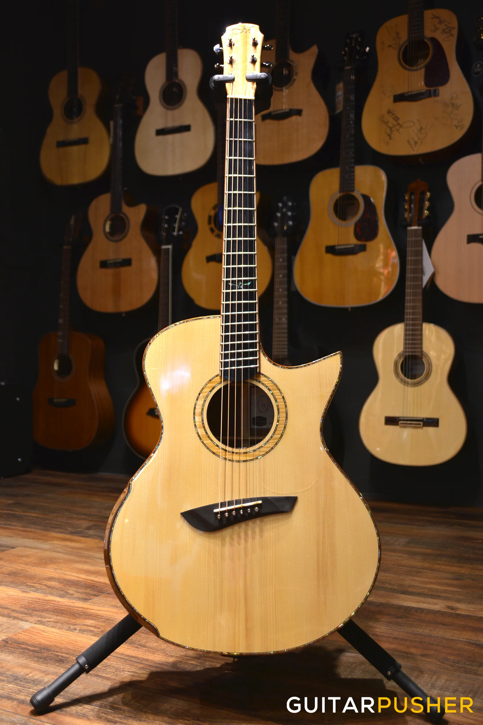 Maestro Custom Series Singa-K CSB A FF All-Solid Wood Adirondack Spruce/Pacific Koa Fanned Fret Acoustic Guitar - Image 2