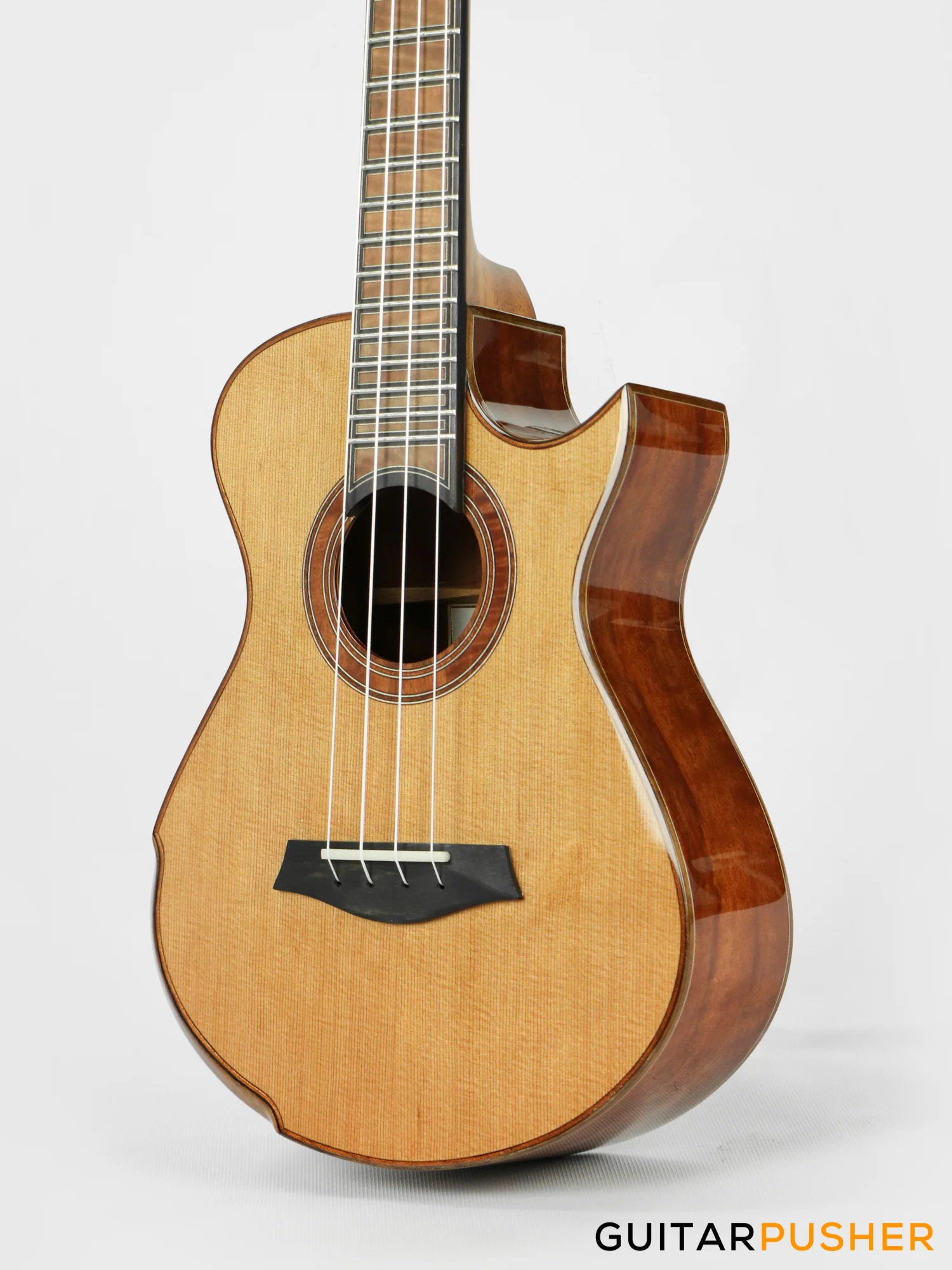 Maestro Island Series UT-LO CSB C All Solid-Wood Western Red Cedar/Flamed Longan Tenor Ukulele - Image 9