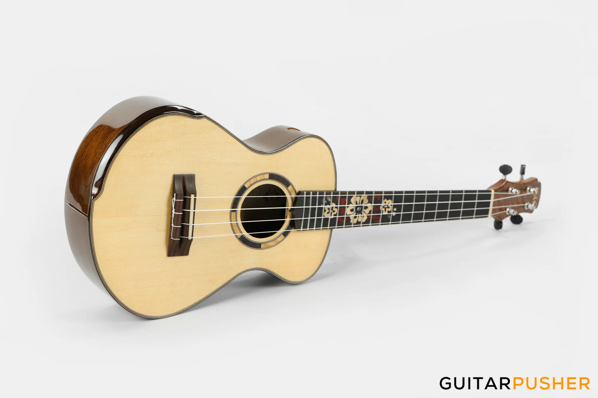 Maestro Island Series UT-OV CSB G All Solid-Wood German Spruce/African Ovangkol Tenor Ukulele - Image 11