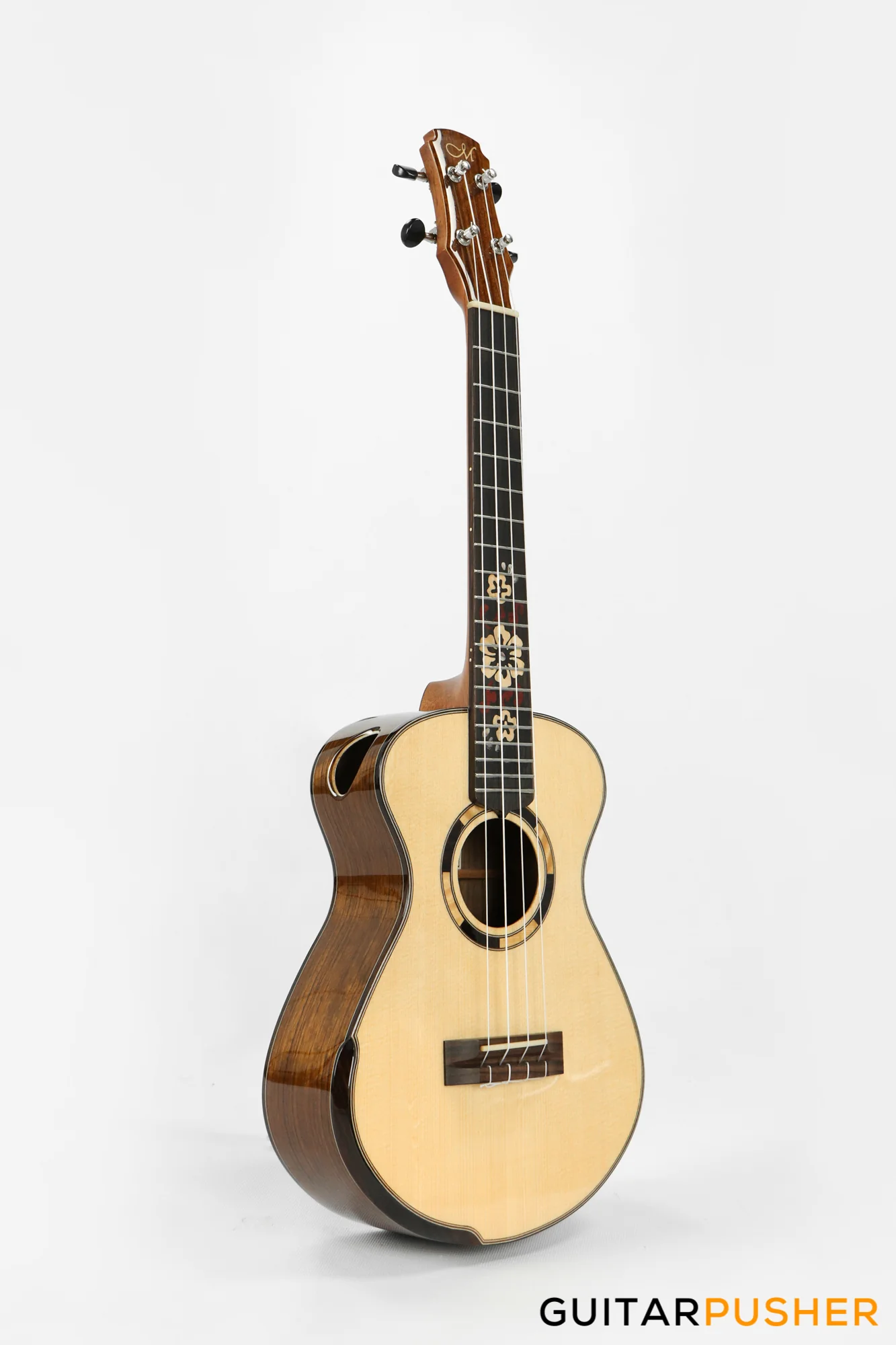 Maestro Island Series UT-OV CSB G All Solid-Wood German Spruce/African Ovangkol Tenor Ukulele - Image 4
