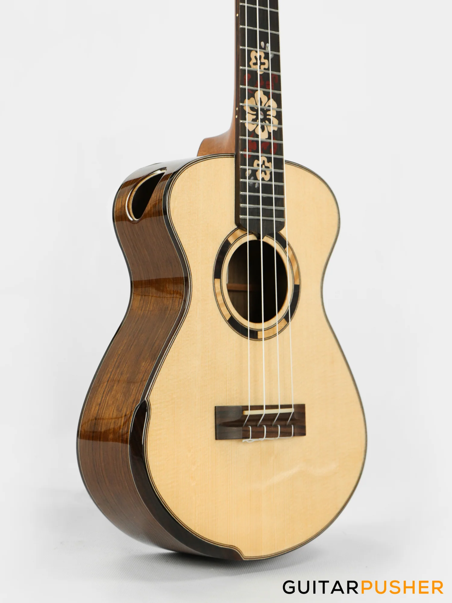 Maestro Island Series UT-OV CSB G All Solid-Wood German Spruce/African Ovangkol Tenor Ukulele - Image 5