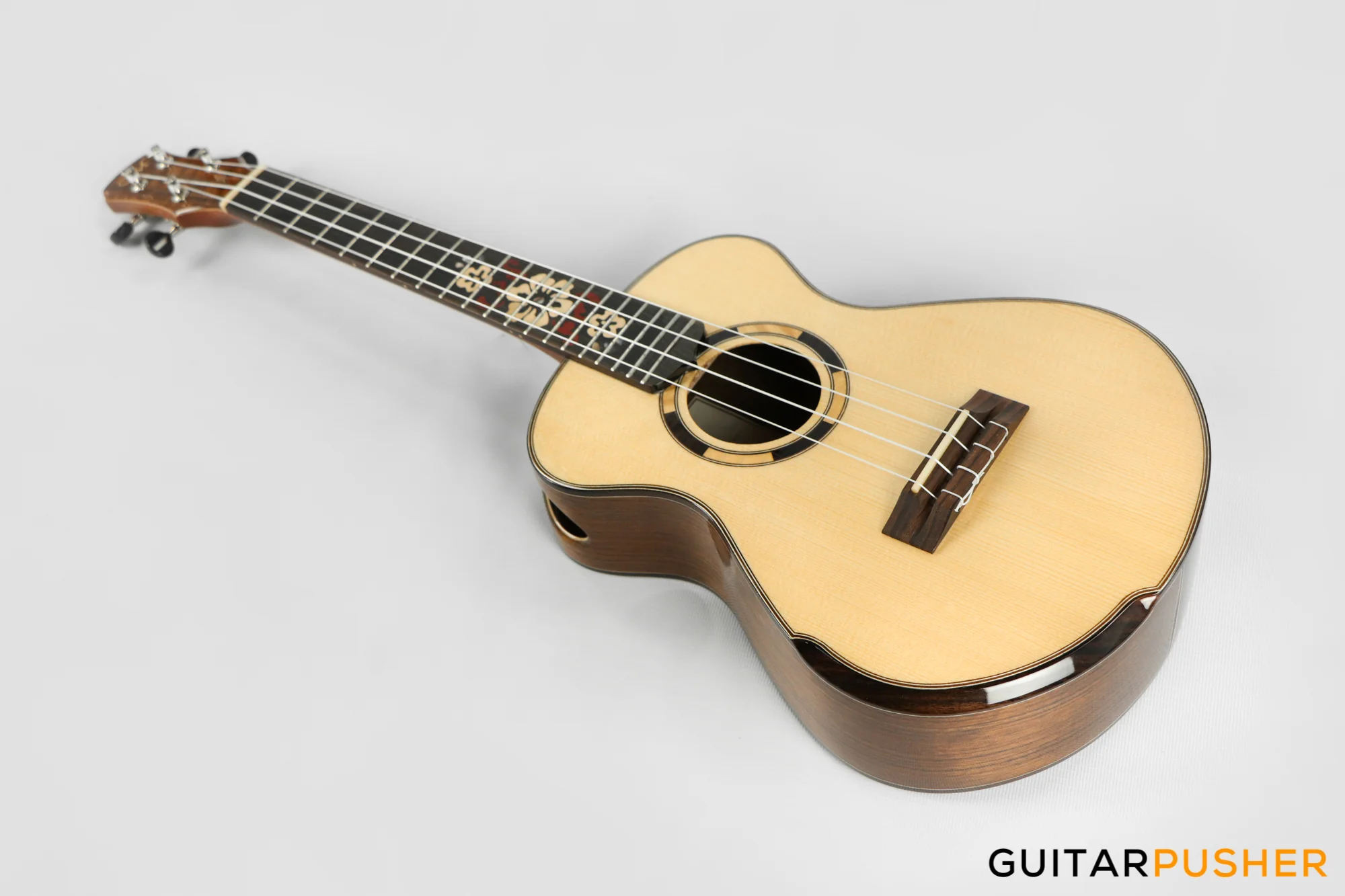 Maestro Island Series UT-OV CSB G All Solid-Wood German Spruce/African Ovangkol Tenor Ukulele - Image 9