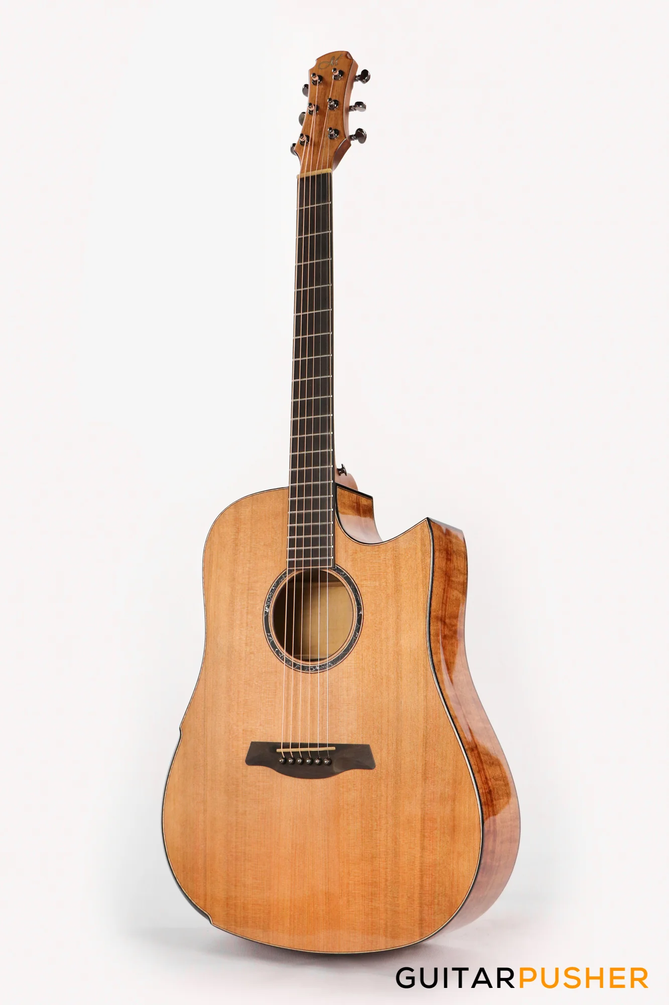 Maestro Original Series Rosetta-FM CSB C All-Solid Wood Western Red Cedar/Flamed Maple Acoustic Guitar - Image 10