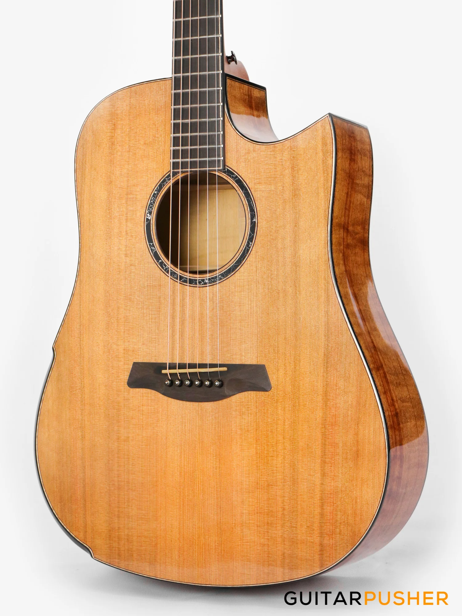 Maestro Original Series Rosetta-FM CSB C All-Solid Wood Western Red Cedar/Flamed Maple Acoustic Guitar - Image 14