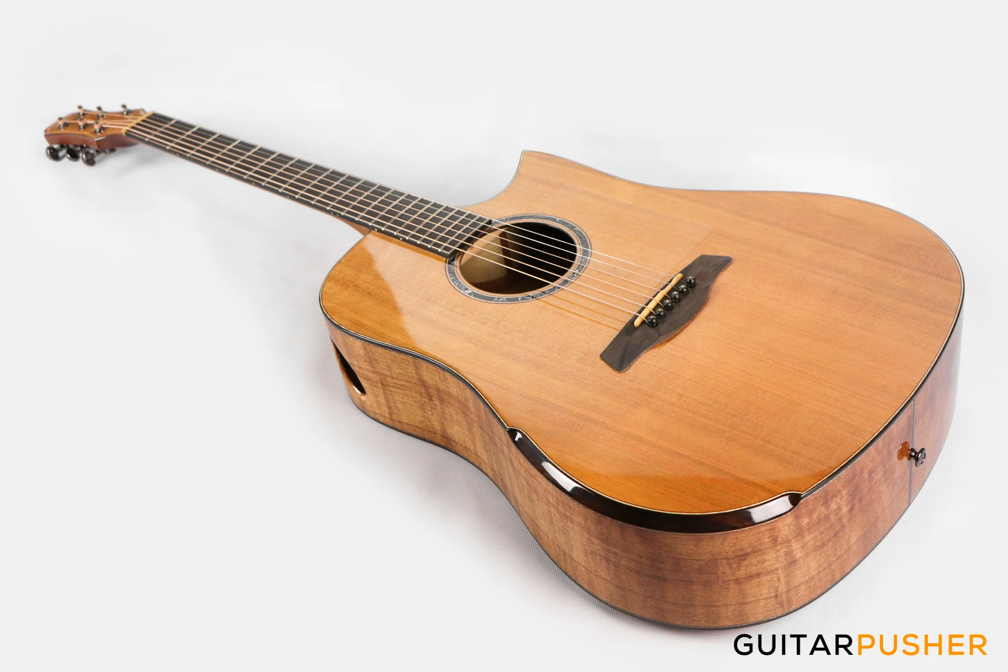Maestro Original Series Rosetta-FM CSB C All-Solid Wood Western Red Cedar/Flamed Maple Acoustic Guitar - Image 3