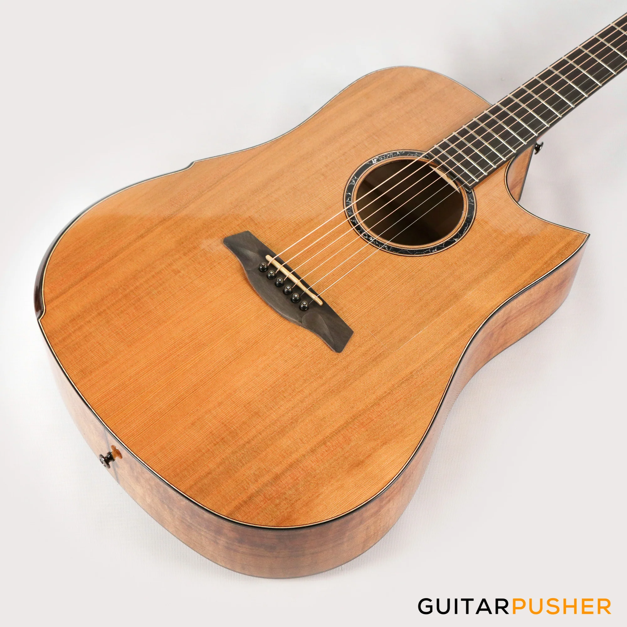 Maestro Original Series Rosetta-FM CSB C All-Solid Wood Western Red Cedar/Flamed Maple Acoustic Guitar - Image 4