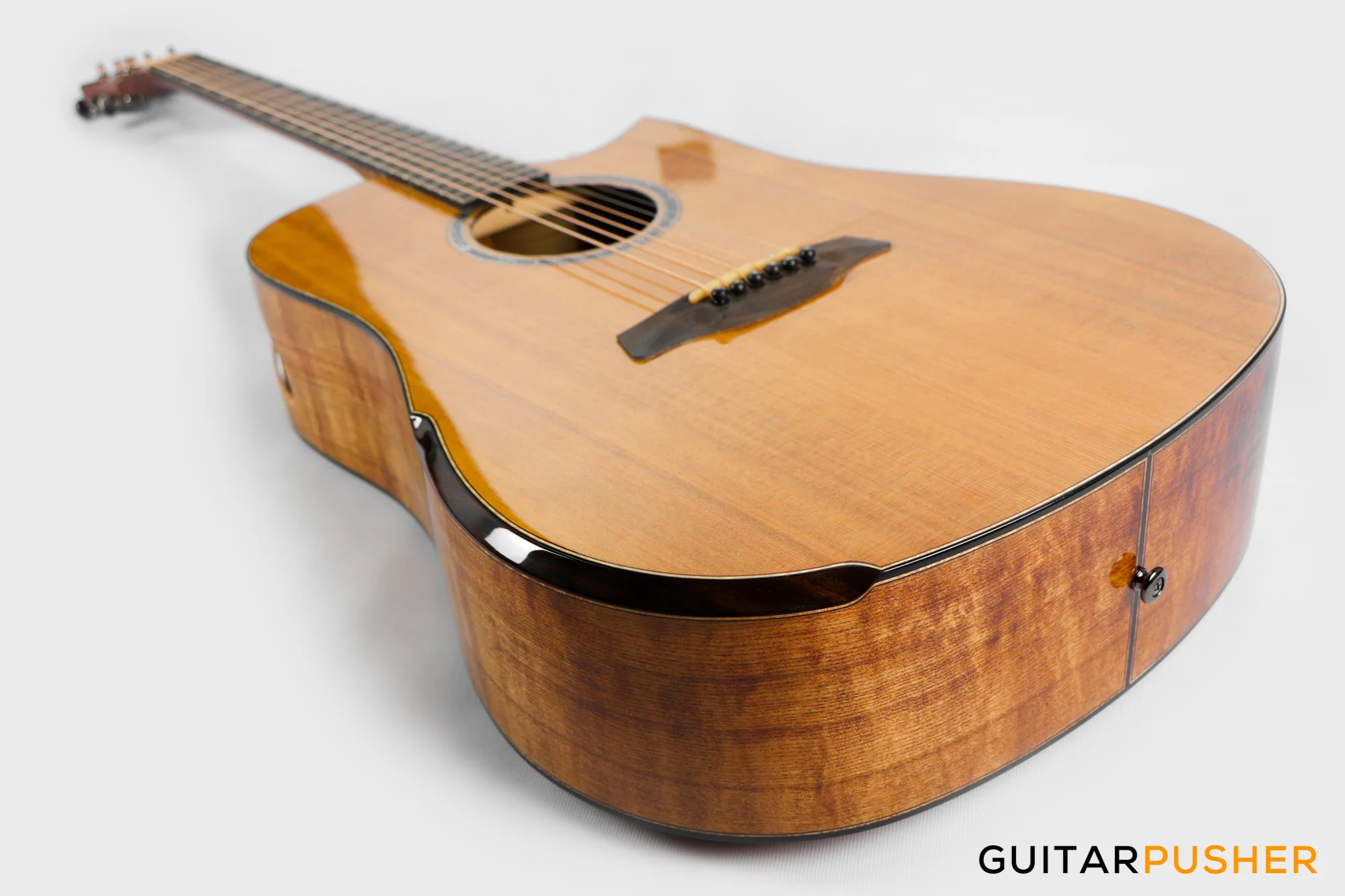 Maestro Original Series Rosetta-FM CSB C All-Solid Wood Western Red Cedar/Flamed Maple Acoustic Guitar - Image 5
