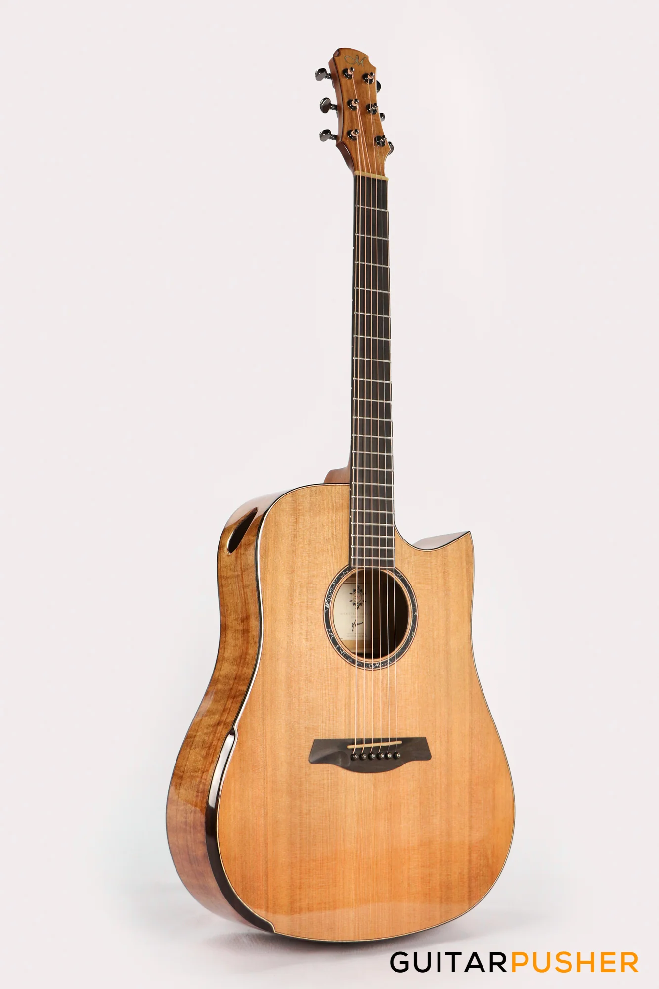 Maestro Original Series Rosetta-FM CSB C All-Solid Wood Western Red Cedar/Flamed Maple Acoustic Guitar - Image 9
