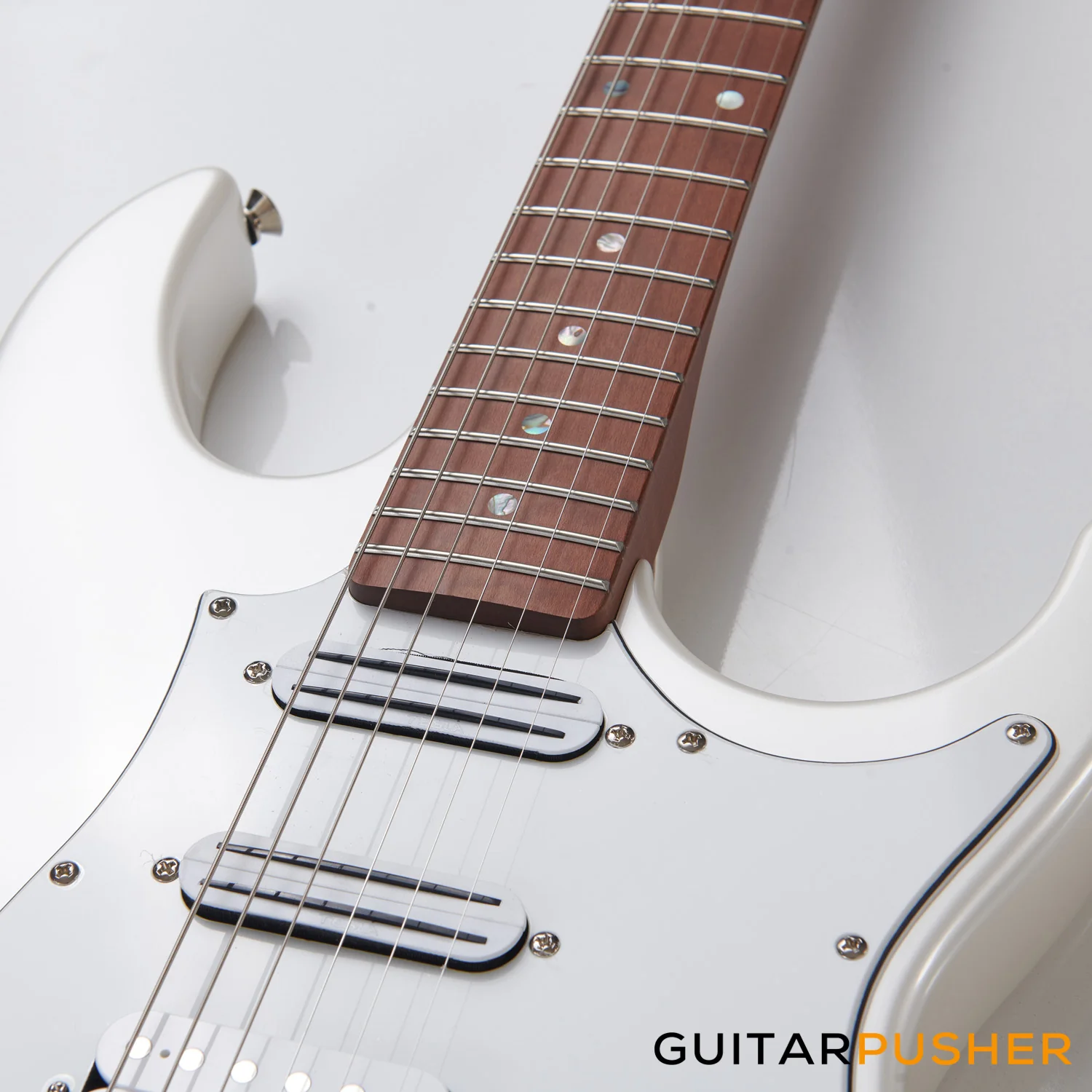 Mark James Maximum DK450R Electric Guitar - Silver White - Image 5