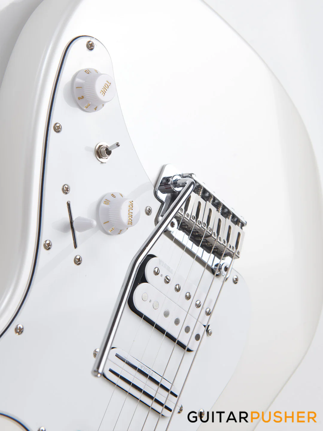 Mark James Maximum DK450R Electric Guitar - Silver White - Image 9