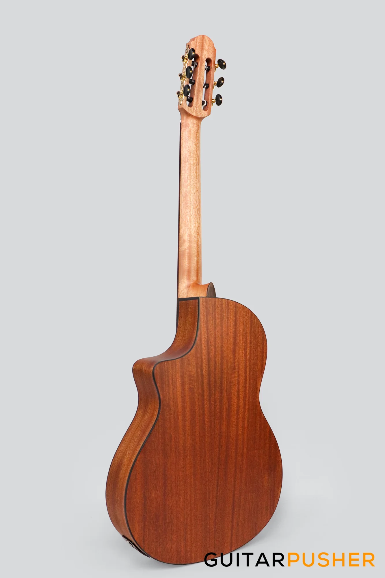 Martinez Performer Series MS-14MH Solid Spruce Top/Mahogany Classical-Electric Guitar (Natural) w/ Martinez T4 Double Source Pickup - Image 5