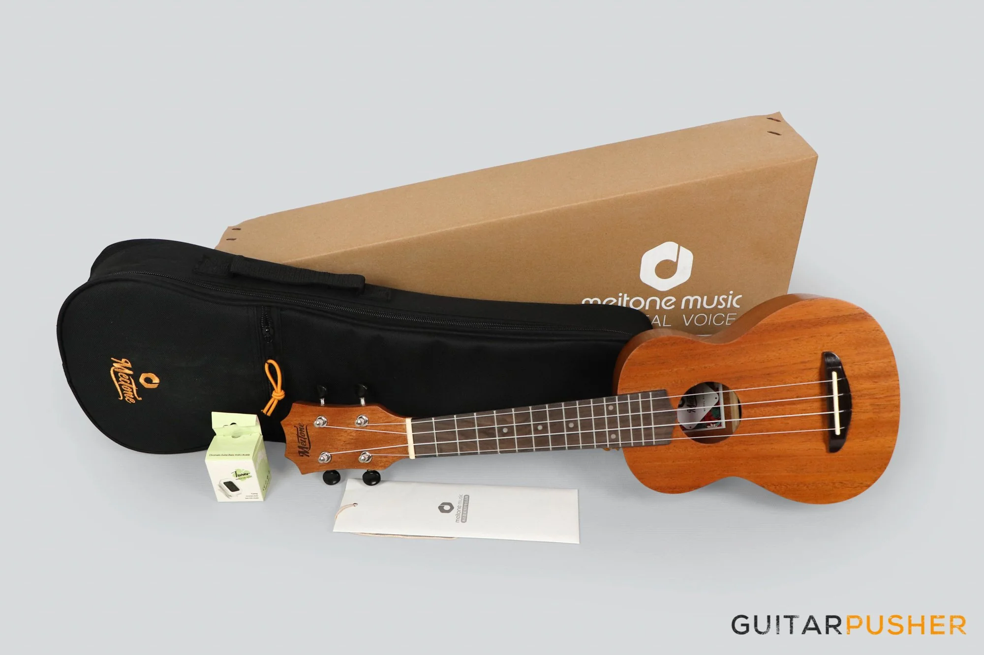 MeiTone M1-S Soprano All-Mahogany Ukulele - Image 3
