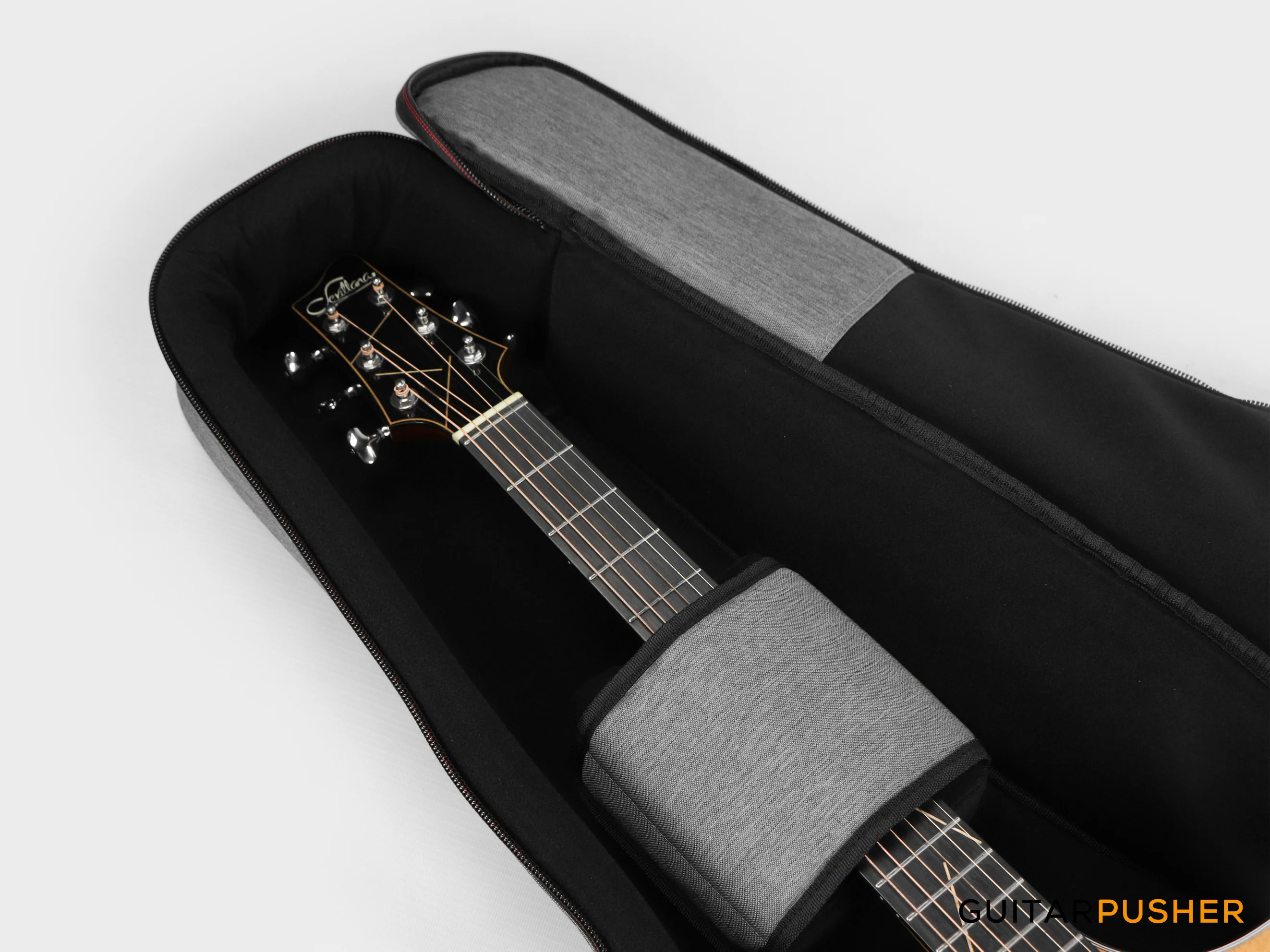 MKC Music Hipster Series Hipster-AG Padded Gig Bag for ACOUSTIC Guitar - Grey (CDGB-600D) - Image 8