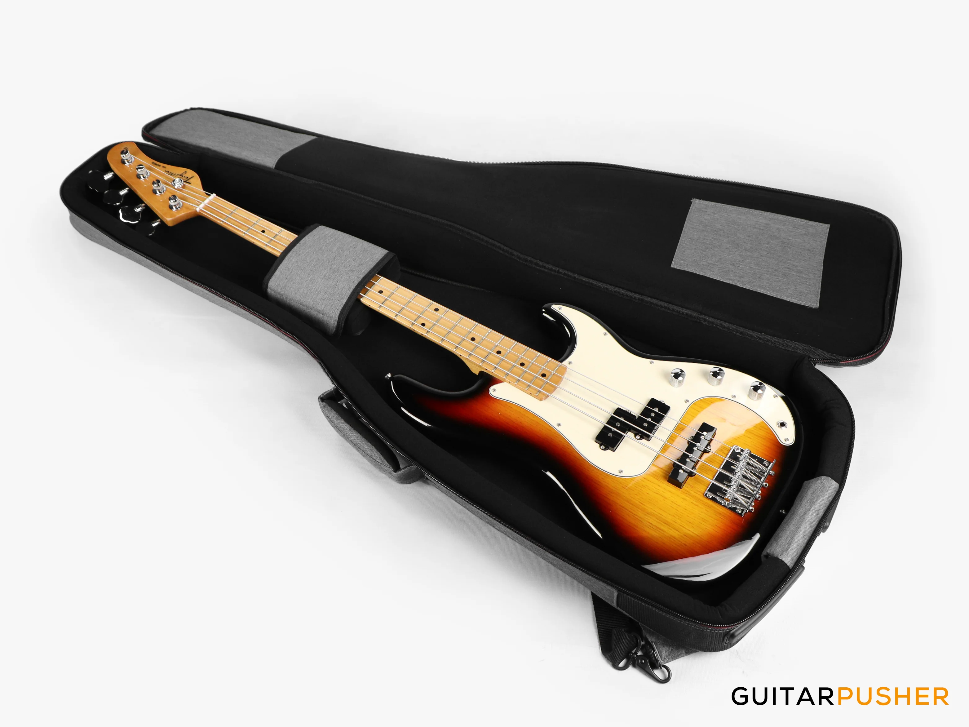 MKC Music Hipster Series Hipster-BS Padded Gig Bag for BASS Guitar - Grey (EBB-600D) - Image 7
