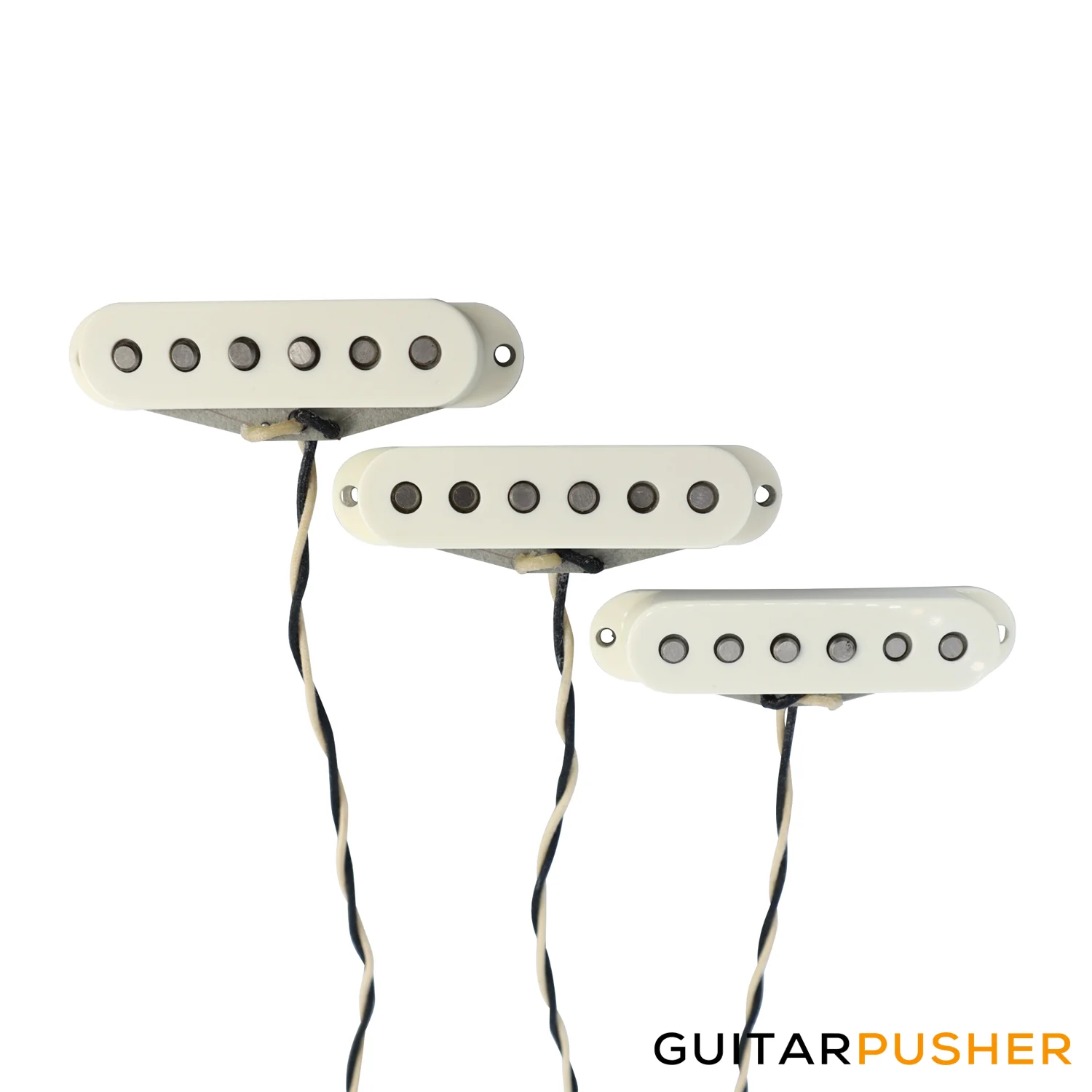 Montances Calibrated SSS Classic Stratocaster Pickup Set - Parchment White - Image 6