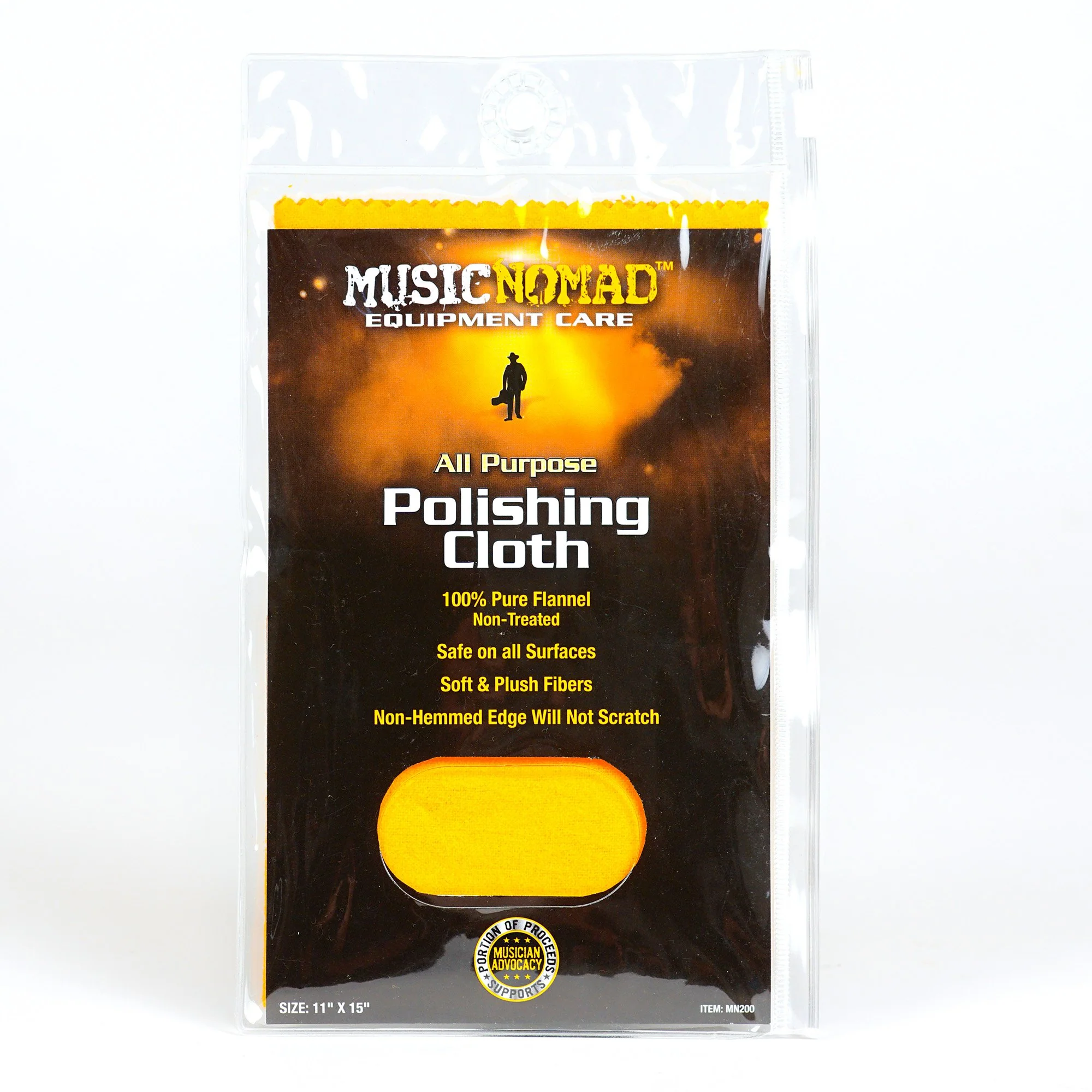 Music Nomad 100% Flannel Polishing Cloth (All Purpose, Edgeless, 100% Pure Flannel, Non-Treated Polishing Cloth - 11"x15") MN200 - Image 2