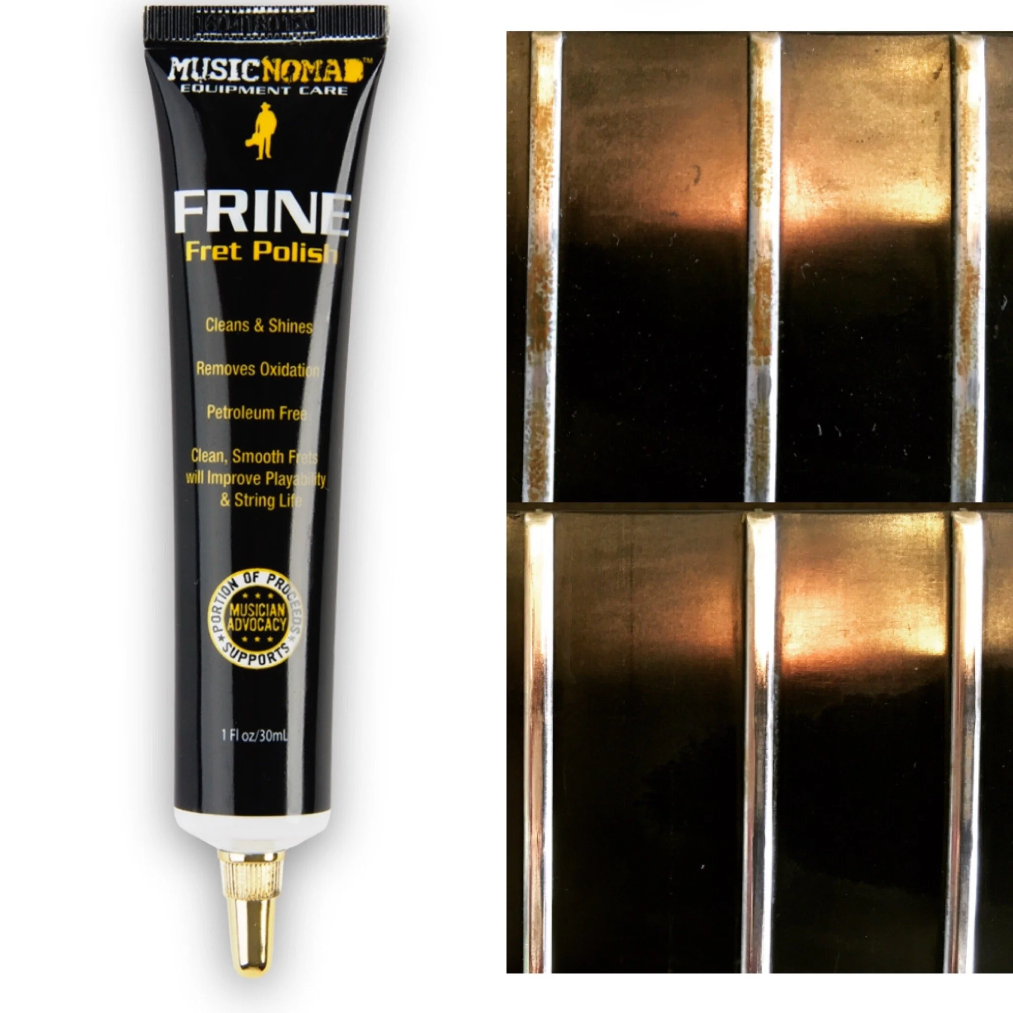 Music Nomad FRINE Fret Polishing Kit incl. GRIP Fretboard Guards and Microfiber Cloth MN124 - Image 3