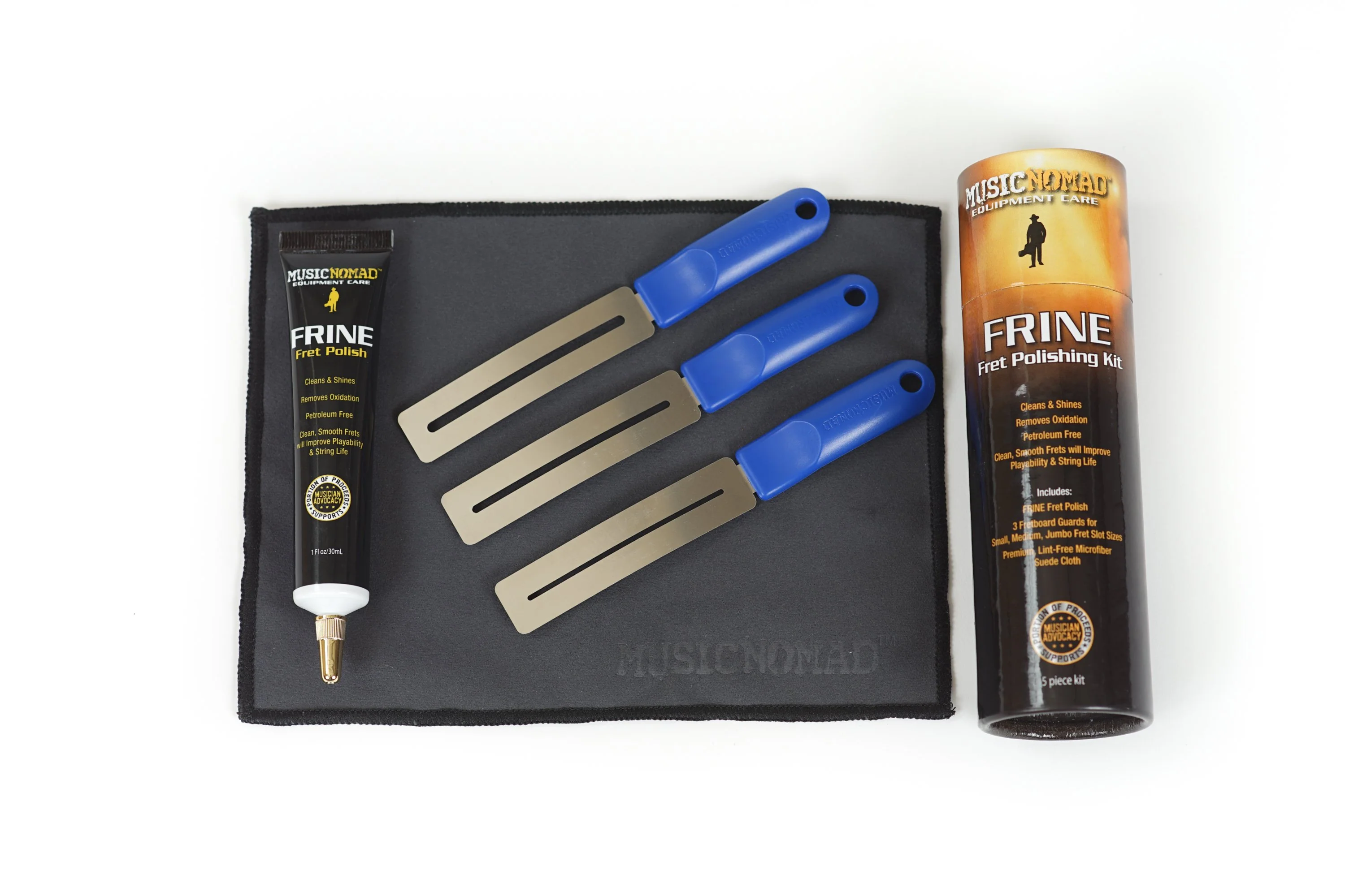 Music Nomad FRINE Fret Polishing Kit incl. GRIP Fretboard Guards and Microfiber Cloth MN124 - Image 4