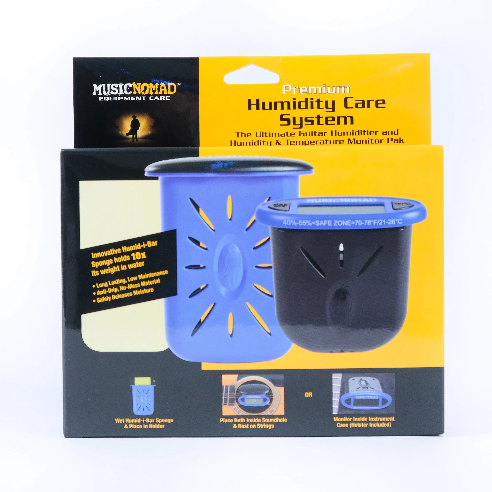 Music Nomad Premium Guitar Humidifier & Humidity - Temperature Total Monitor Pak (Humitar + HumiReader) MN306 - Image 3