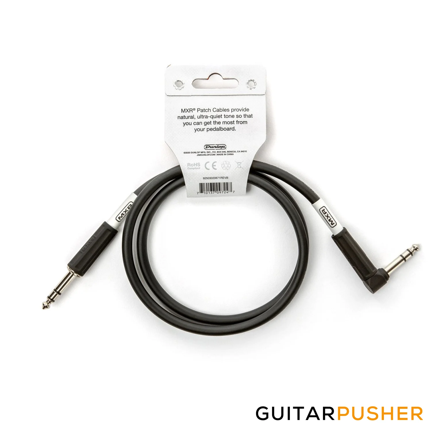 MXR TRS Stereo Cable 3ft Straight to Right Angle DCIST03R - Image 2