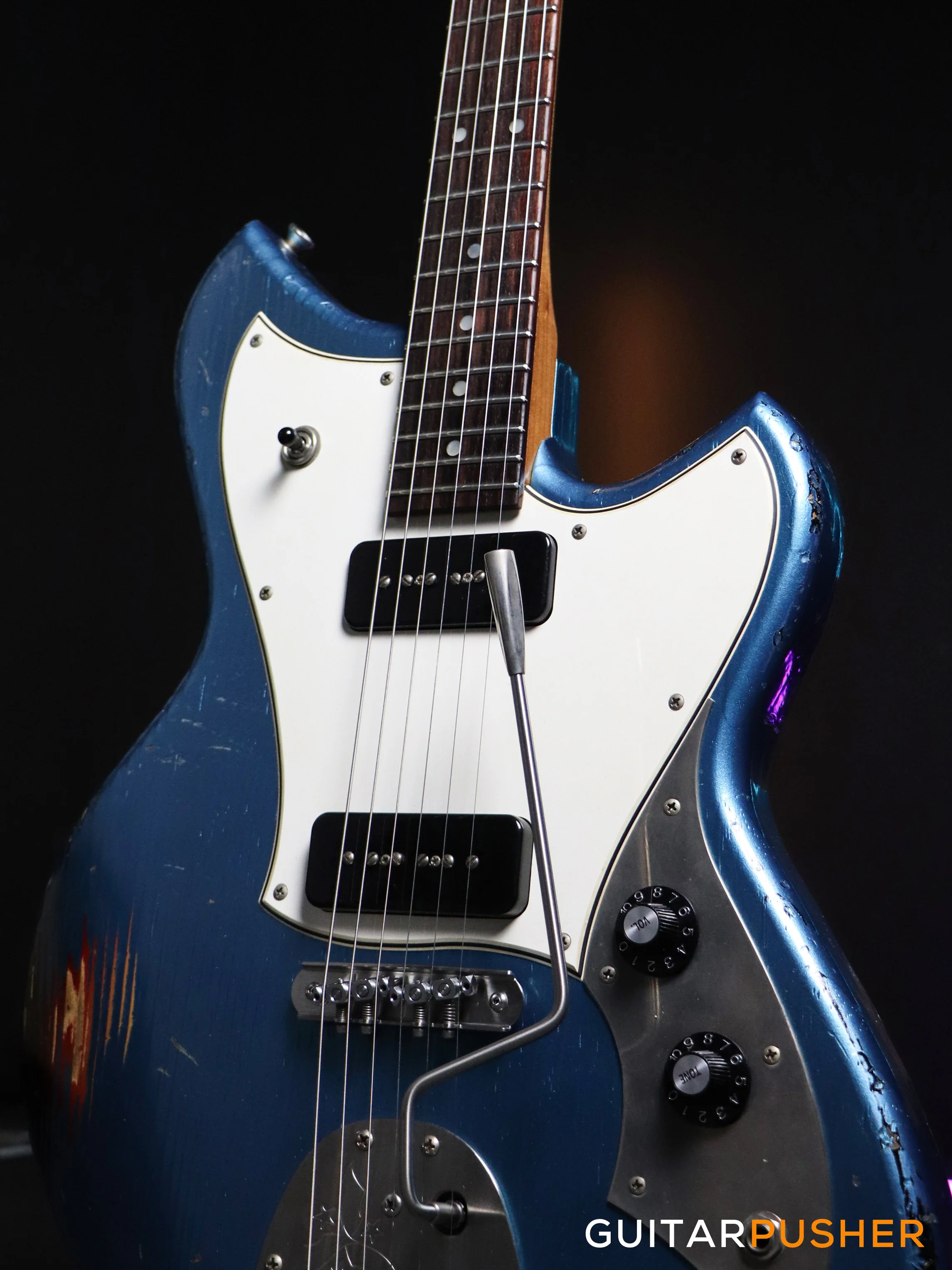Novo Serus J LTD Lake Placid Blue over '64 3-Tone Sunburst Electric Guitar - Image 4