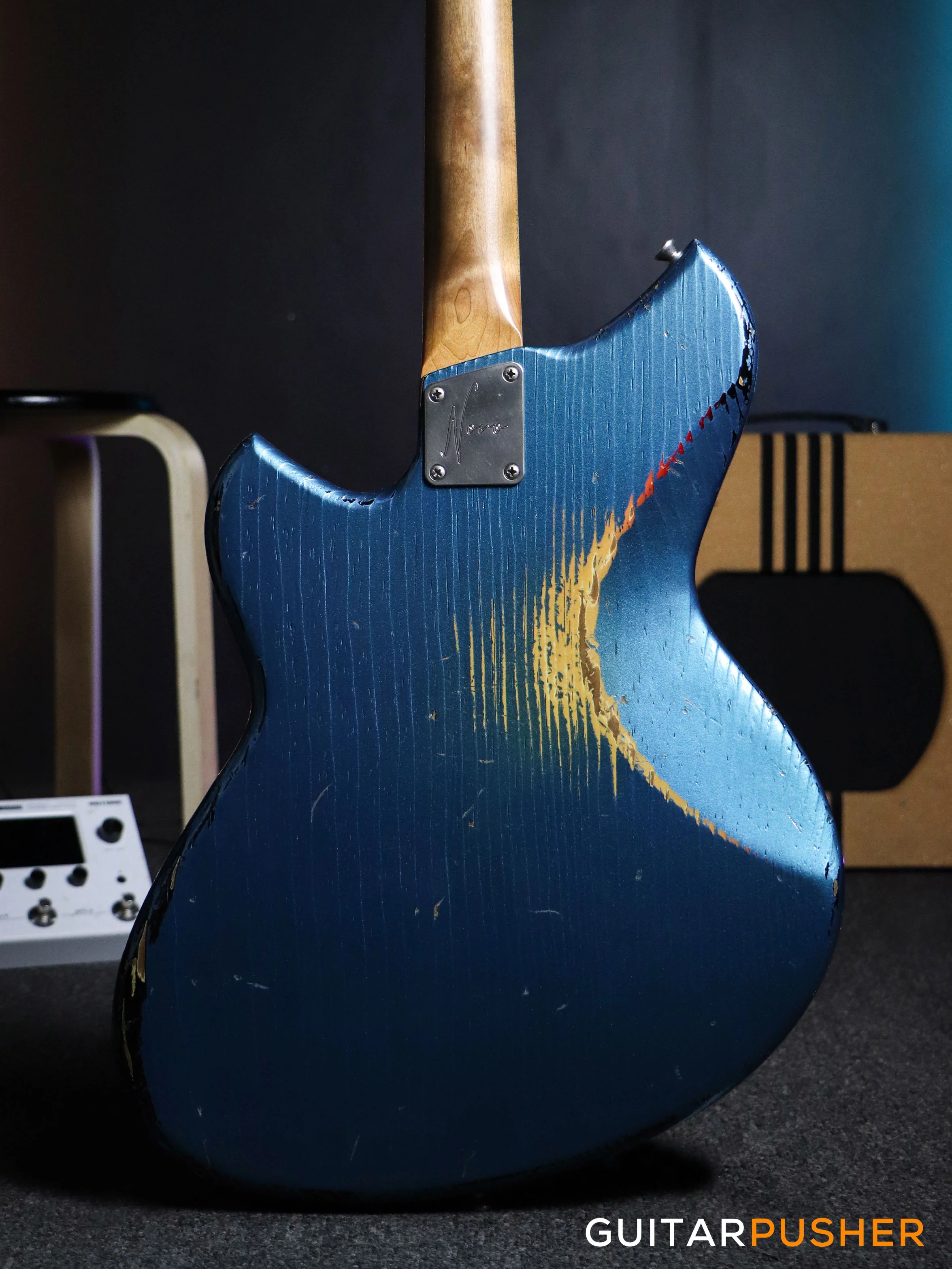 Novo Serus J LTD Lake Placid Blue over '64 3-Tone Sunburst Electric Guitar - Image 7