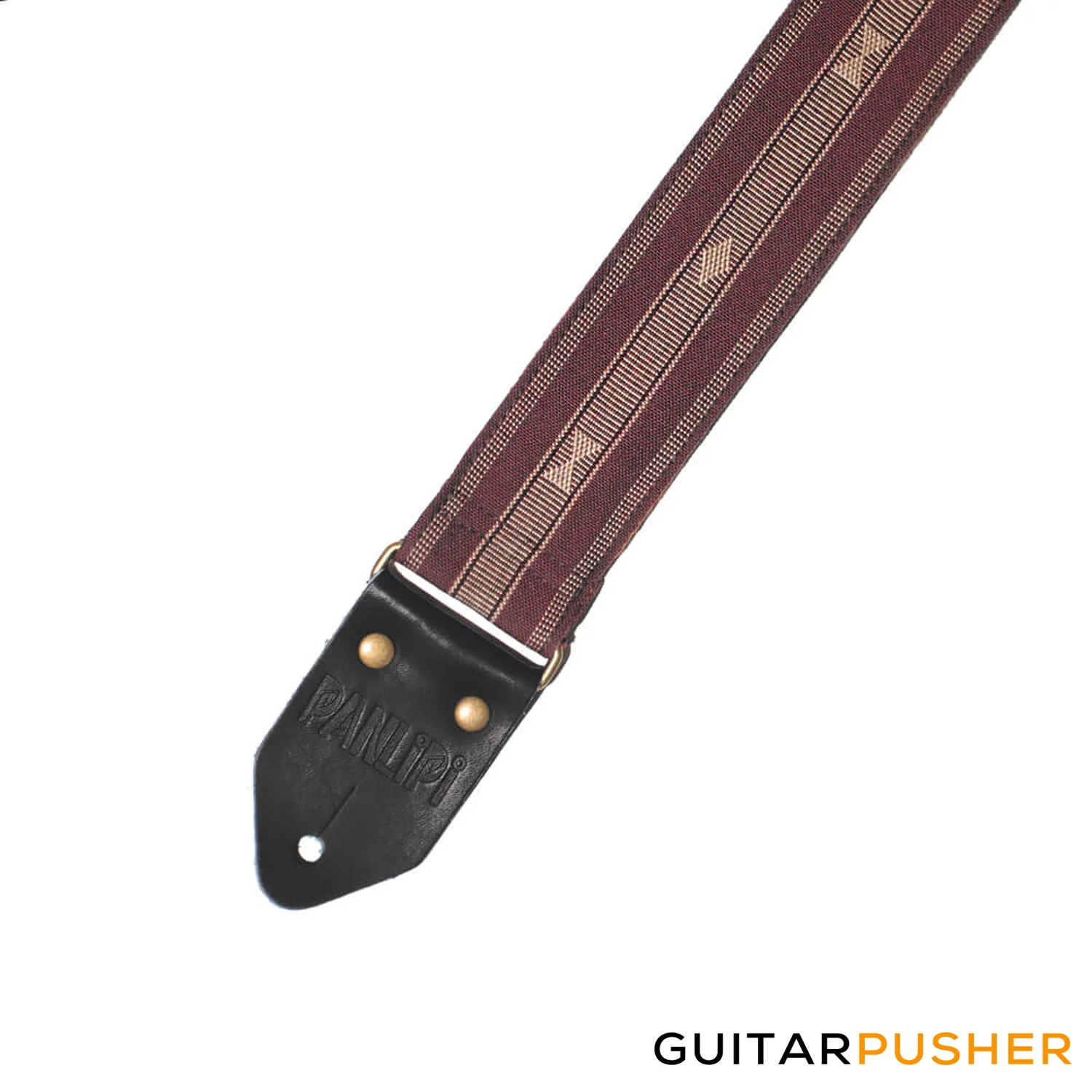 Panlipi Loom Weave Audrey SAG03 Guitar Strap - Choco Beige - Image 4