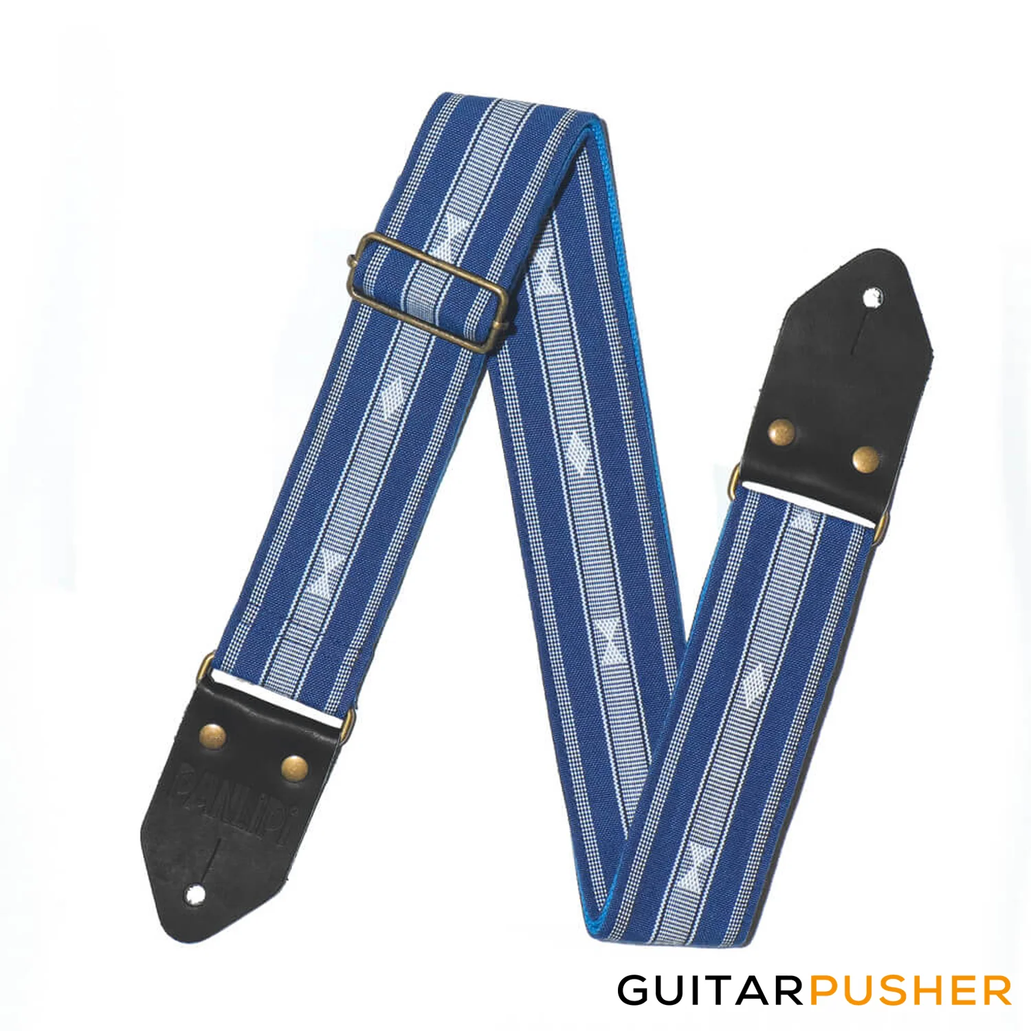 Panlipi Loom Weave Audrey SAG07 Guitar Strap - Navy Blue - Image 4