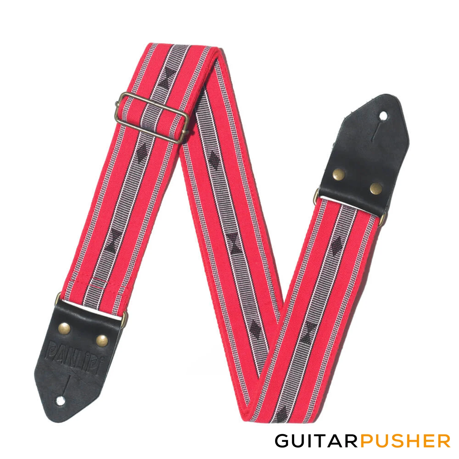 Panlipi Loom Weave Audrey SAG12 Guitar Strap - Red - Image 4