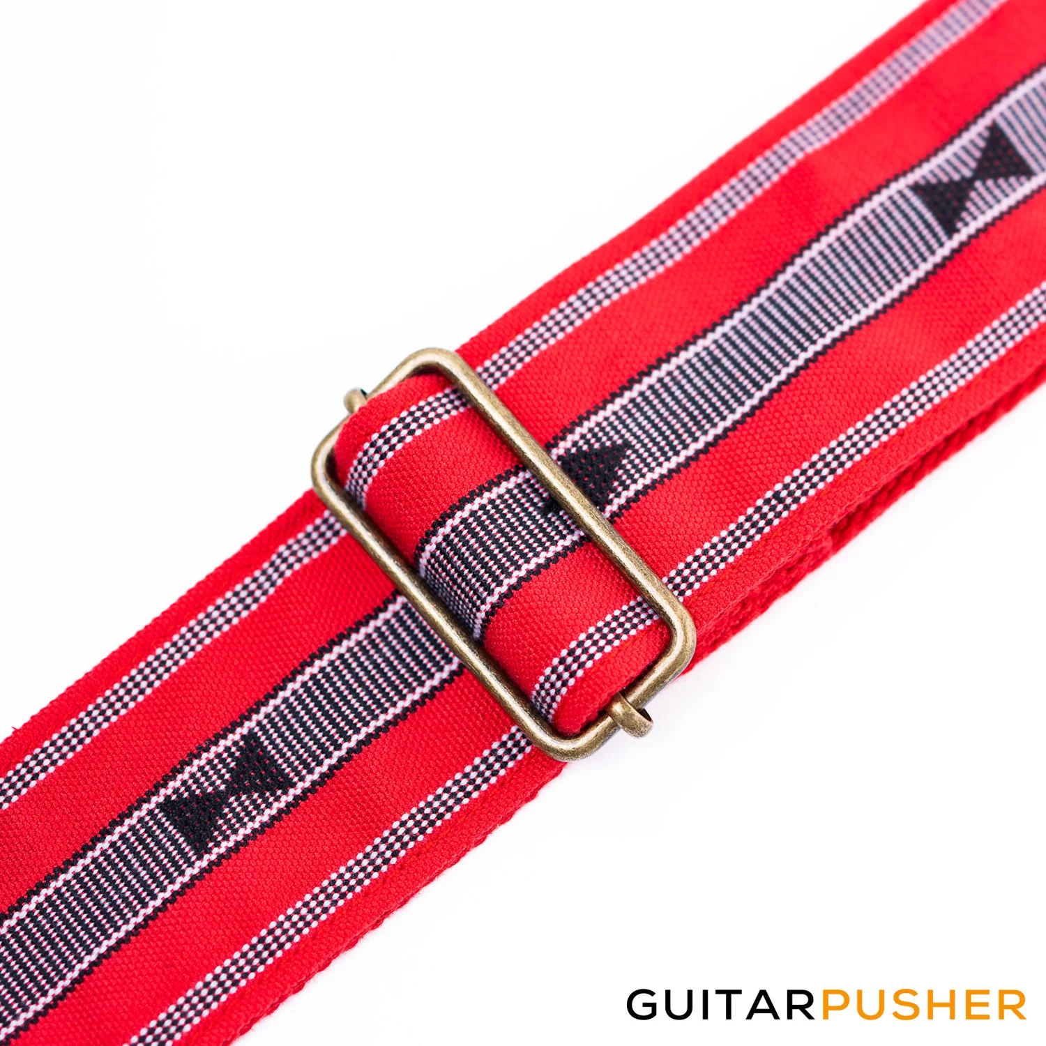 Panlipi Loom Weave Audrey SAG12A Guitar Strap - Red - Image 2