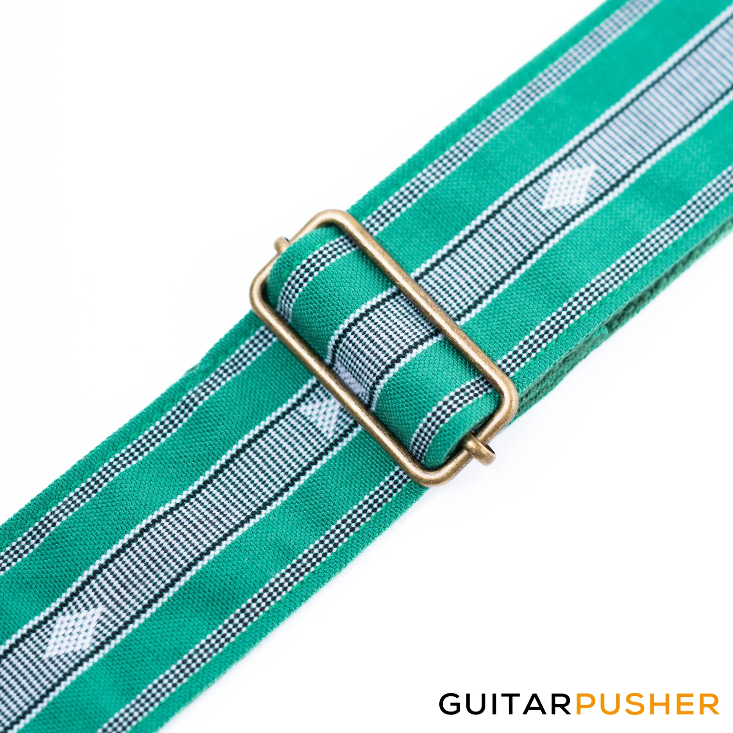 Panlipi Loom Weave Audrey SAG13A Guitar Strap - Green - Image 2