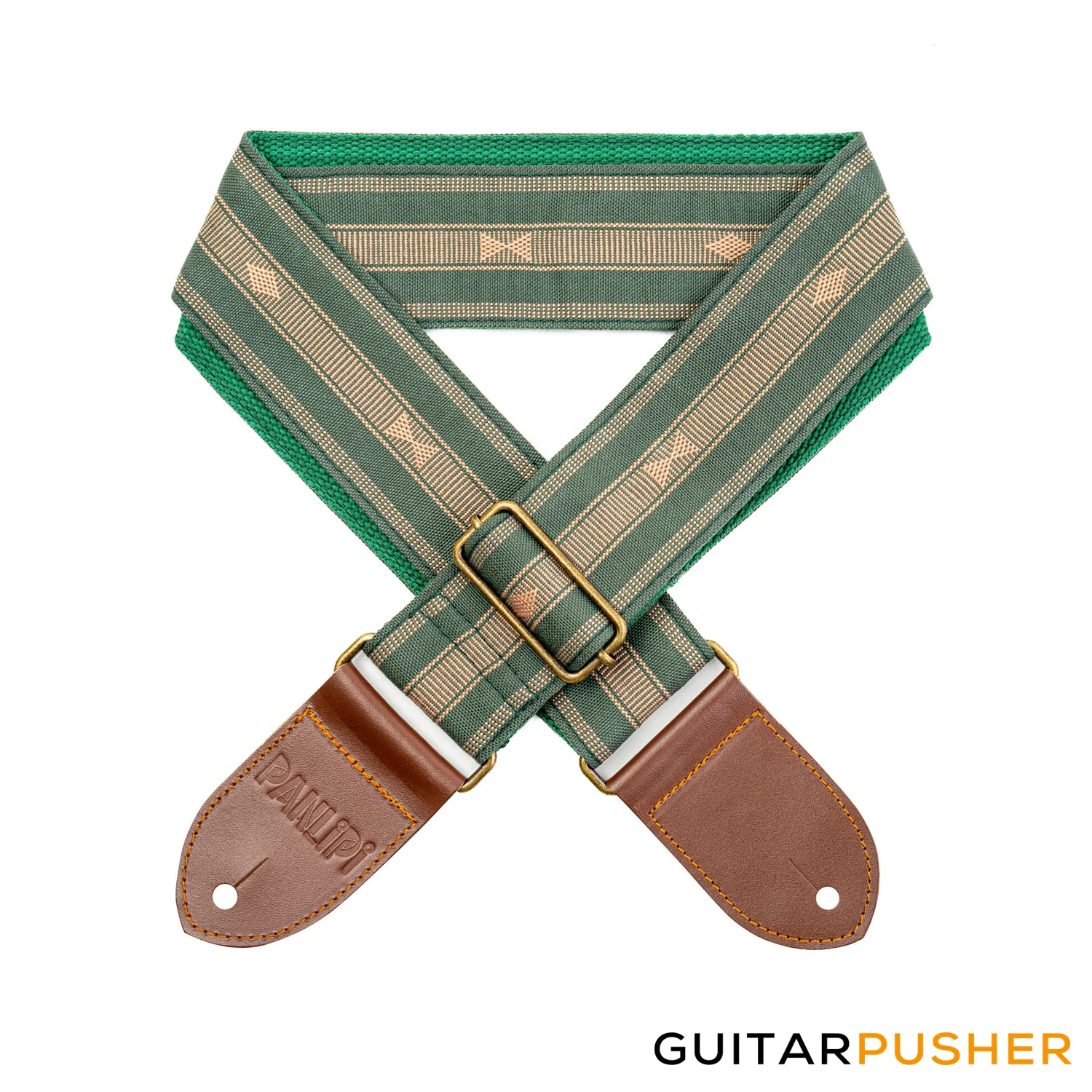 Panlipi Loom Weave Audrey SAG15A Guitar Strap - Fatigue Green