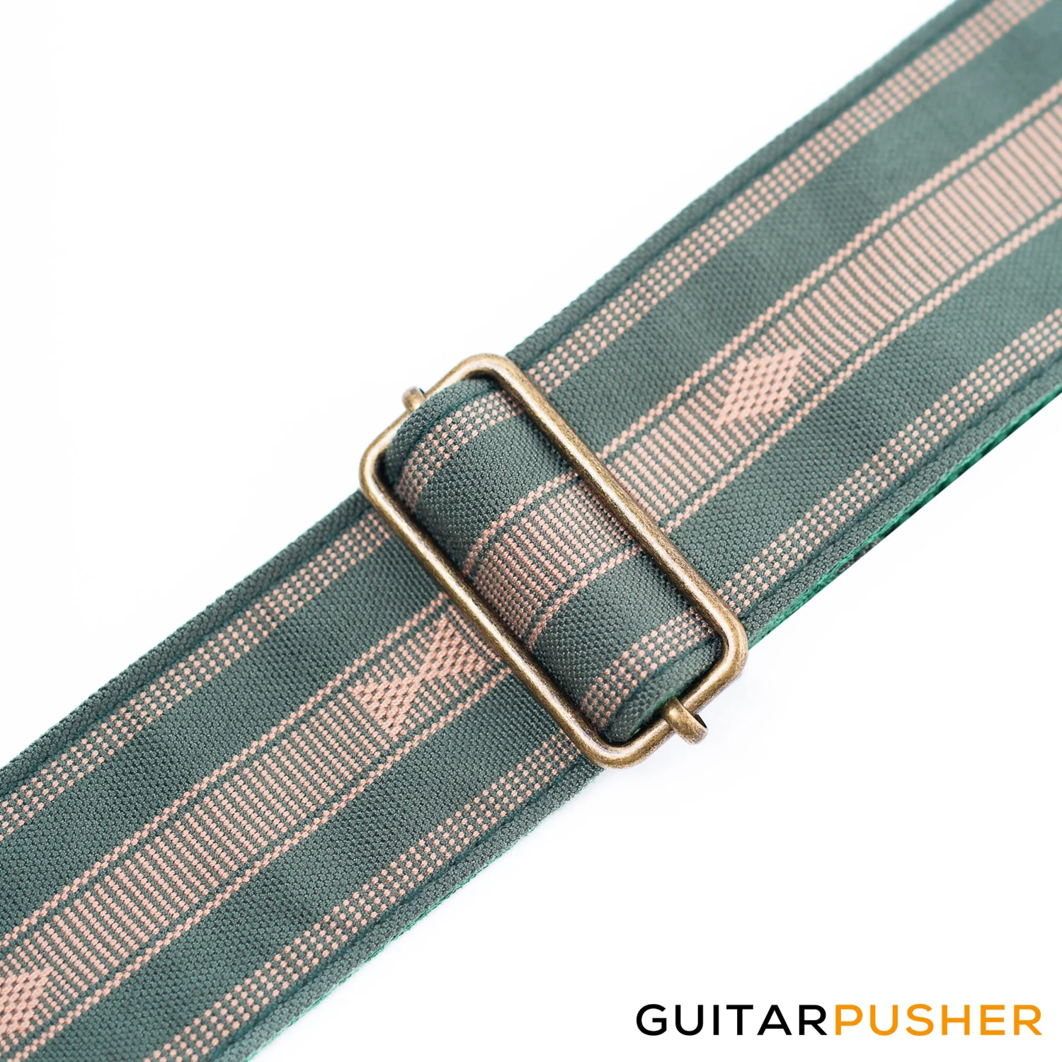 Panlipi Loom Weave Audrey SAG15A Guitar Strap - Fatigue Green - Image 2