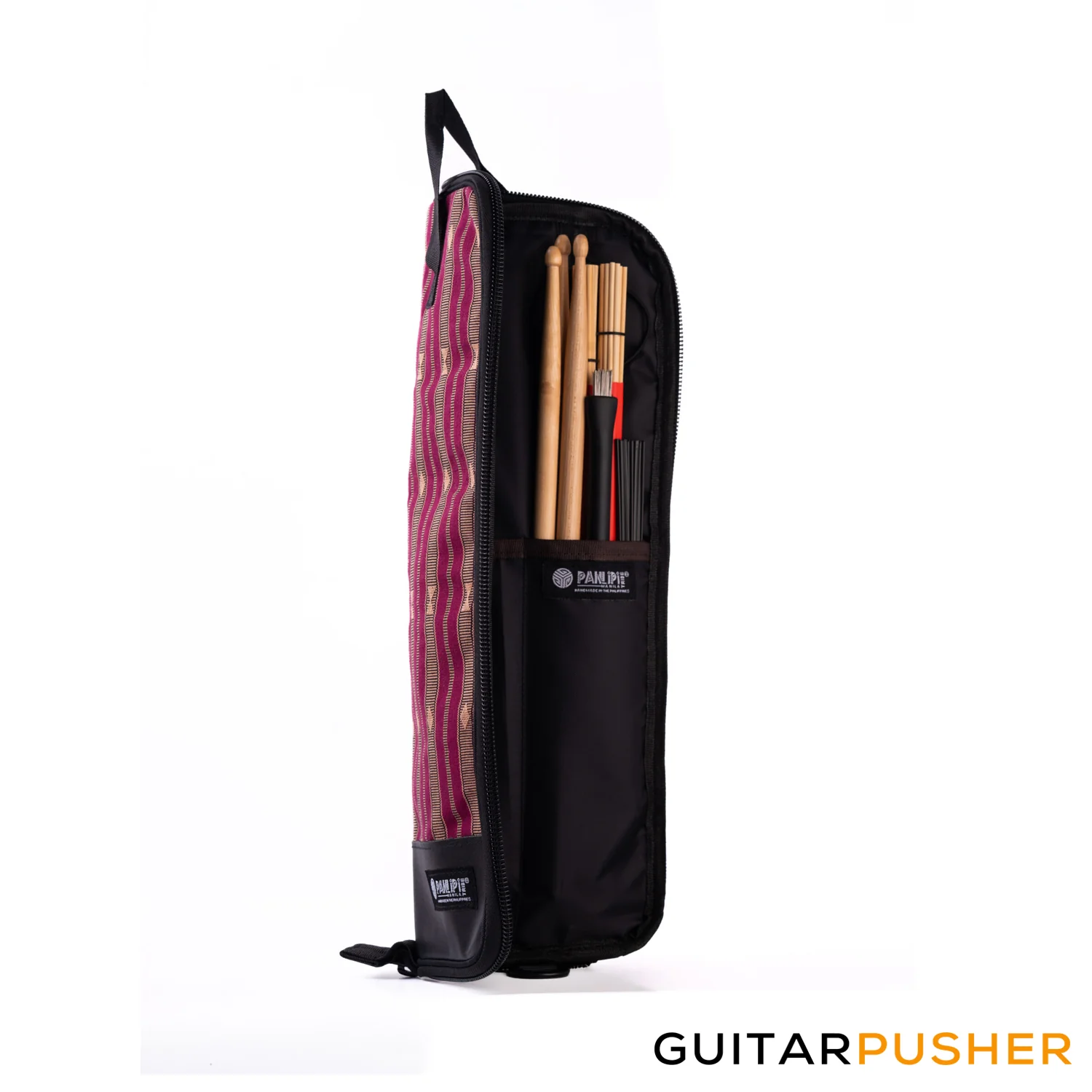 Panlipi Loom Weave Audrey SagDs02 Drumstick Bag - Burgundy - Image 3